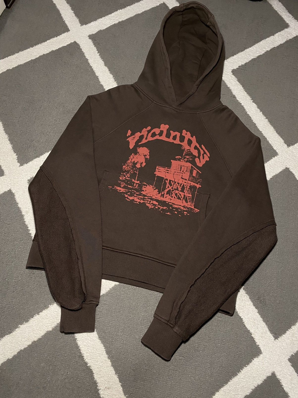Designer × Vintage Vicinity Shooting House Brown Boxy Fit Hoodie Size US S / EU 44-46 / 1 - 12 Thumbnail