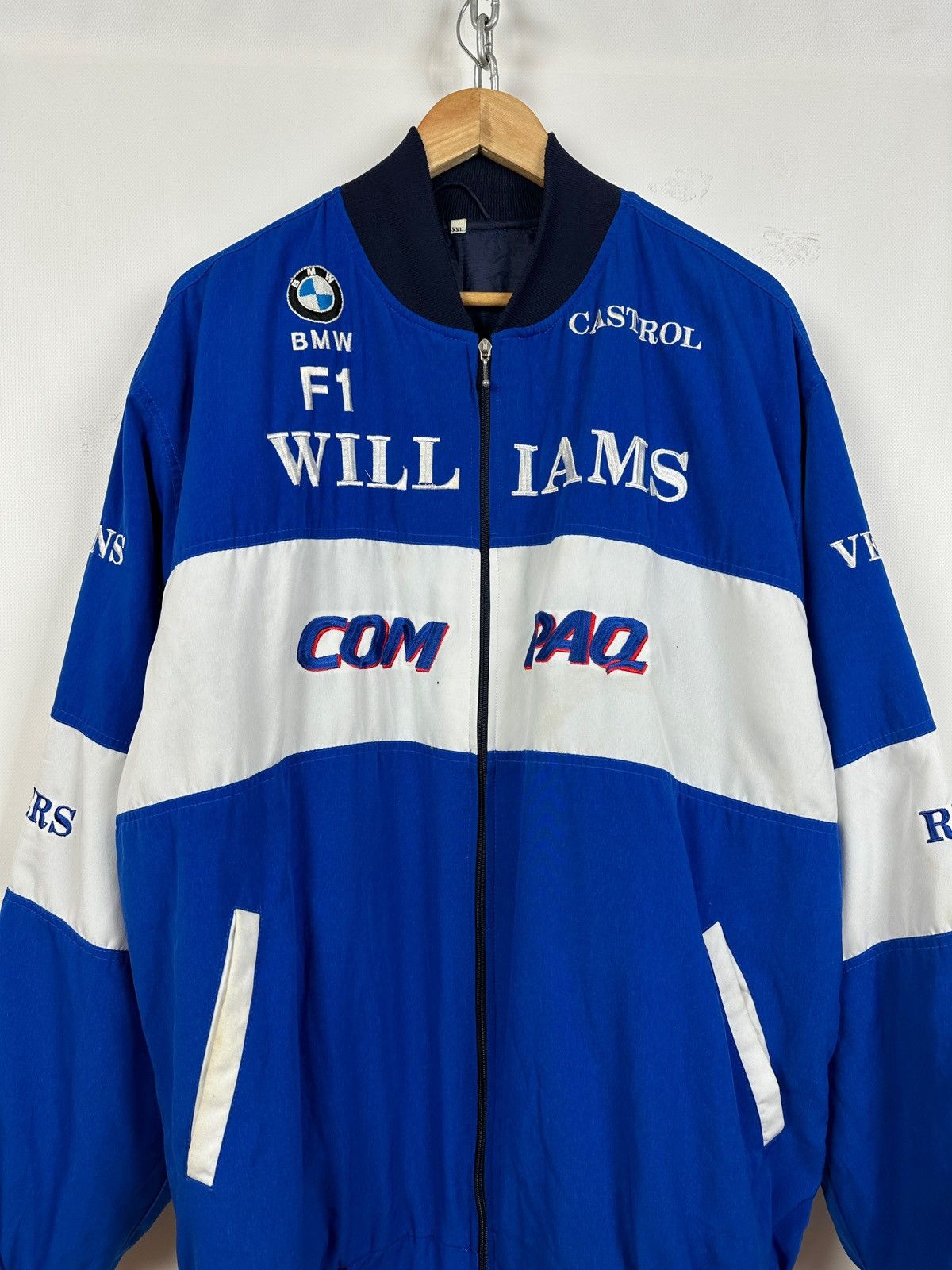 BMW Vintage BMW F1 Williams Ralf Schumacher Racing Bomber Jacket Size US XXL / EU 58 / 5 - 9 Thumbnail