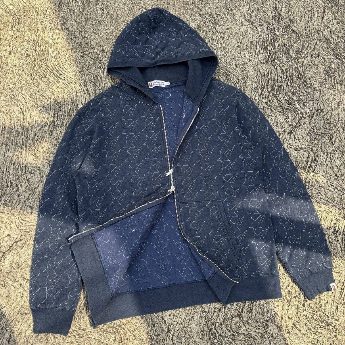 Bape Bape sta stitching lukewarm water zip hoodie Size US XL / EU 56 / 4 - 2 Thumbnail