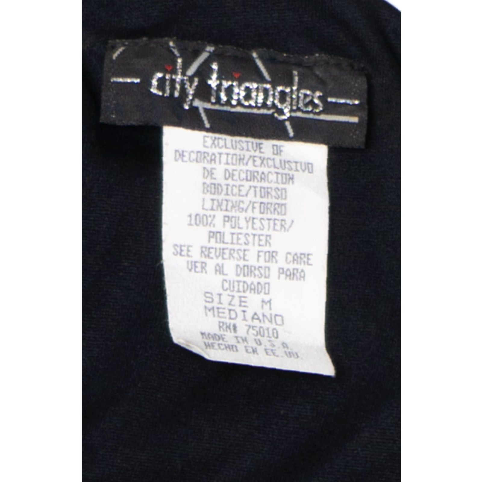 Vintage VINTAGE City Triangles One Shoulder Maxi Dress Bedazzled Black Medium Dress Size M / US 6-8 / IT 42-44 - 4 Thumbnail