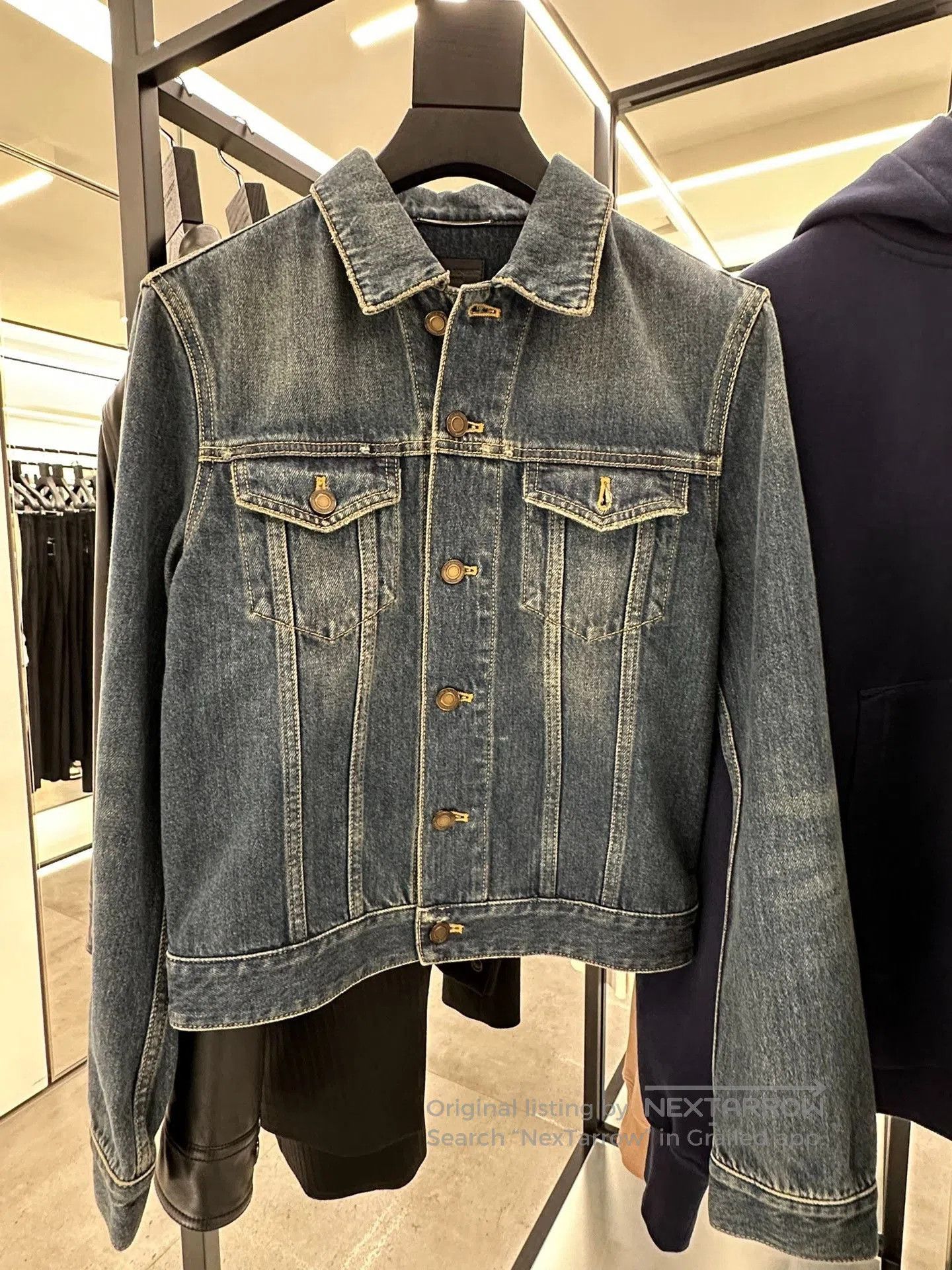 Saint Laurent Paris Saint Laurent Men's Blue Denim Jacket. Size US S / EU 44-46 / 1 - 1 Thumbnail