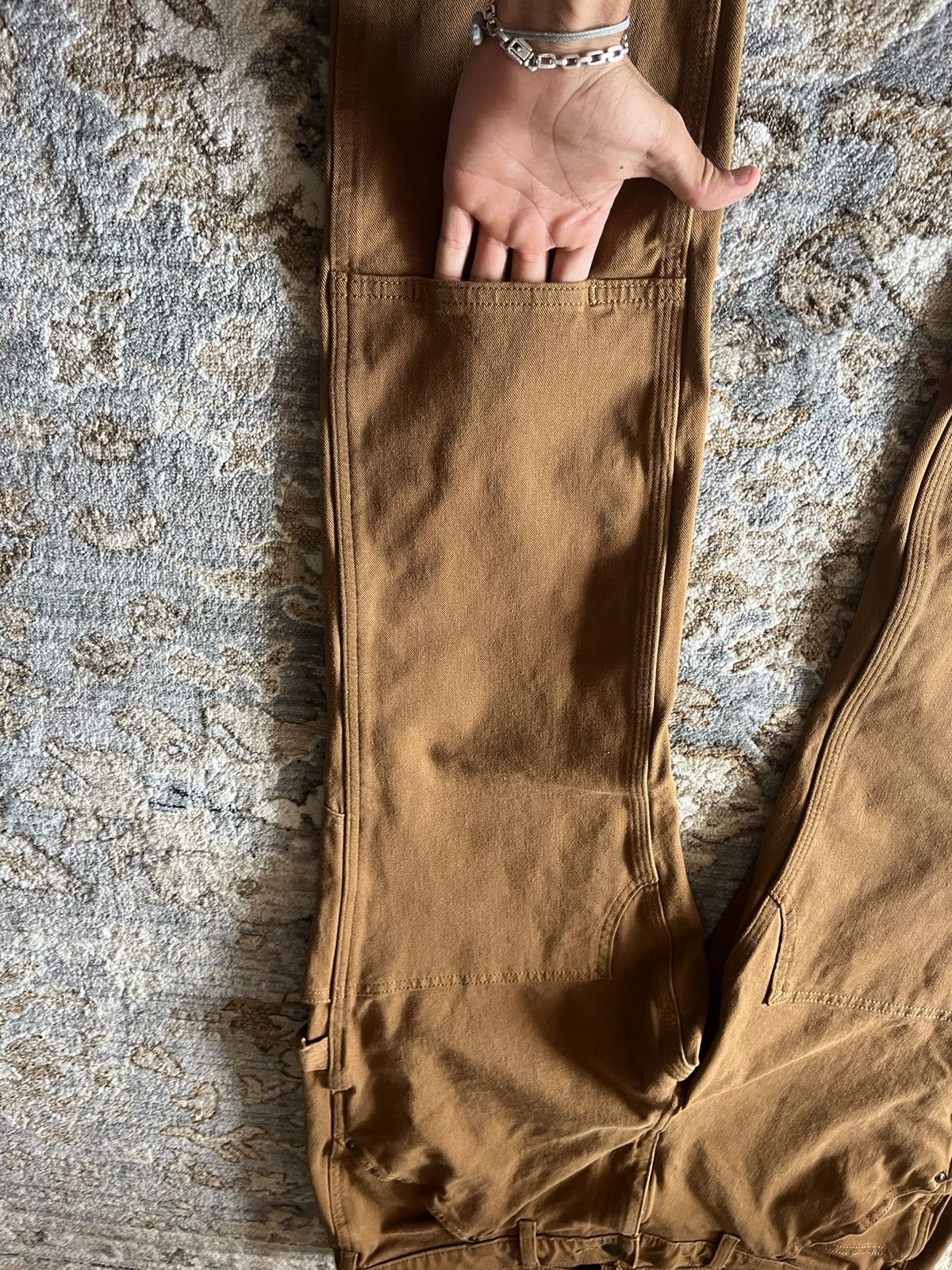 Carhartt Relaxed Carpenter Cargo Barn Double Front Twill Pants Size 38" / US 16 / IT 52 - 3 Thumbnail
