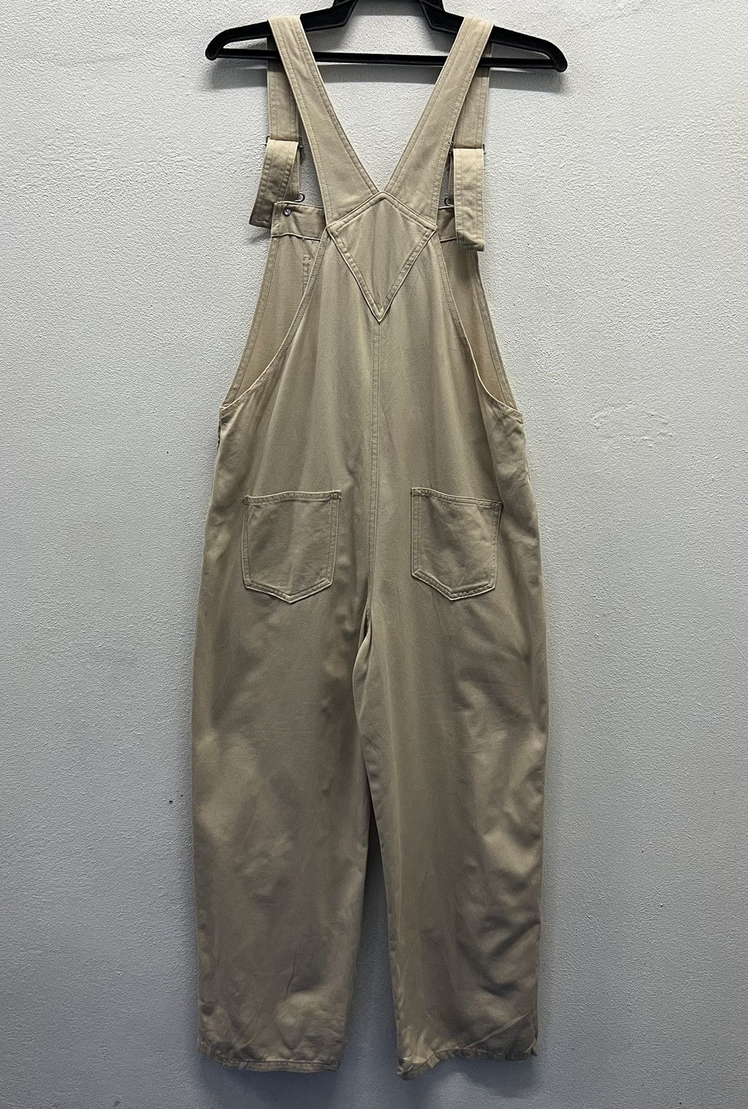 Japanese Brand × Vintage Beige Cotton Overalls – Size LL (C.O.L.Z.A by Honeys) Size US 34 / EU 50 - 2 Thumbnail