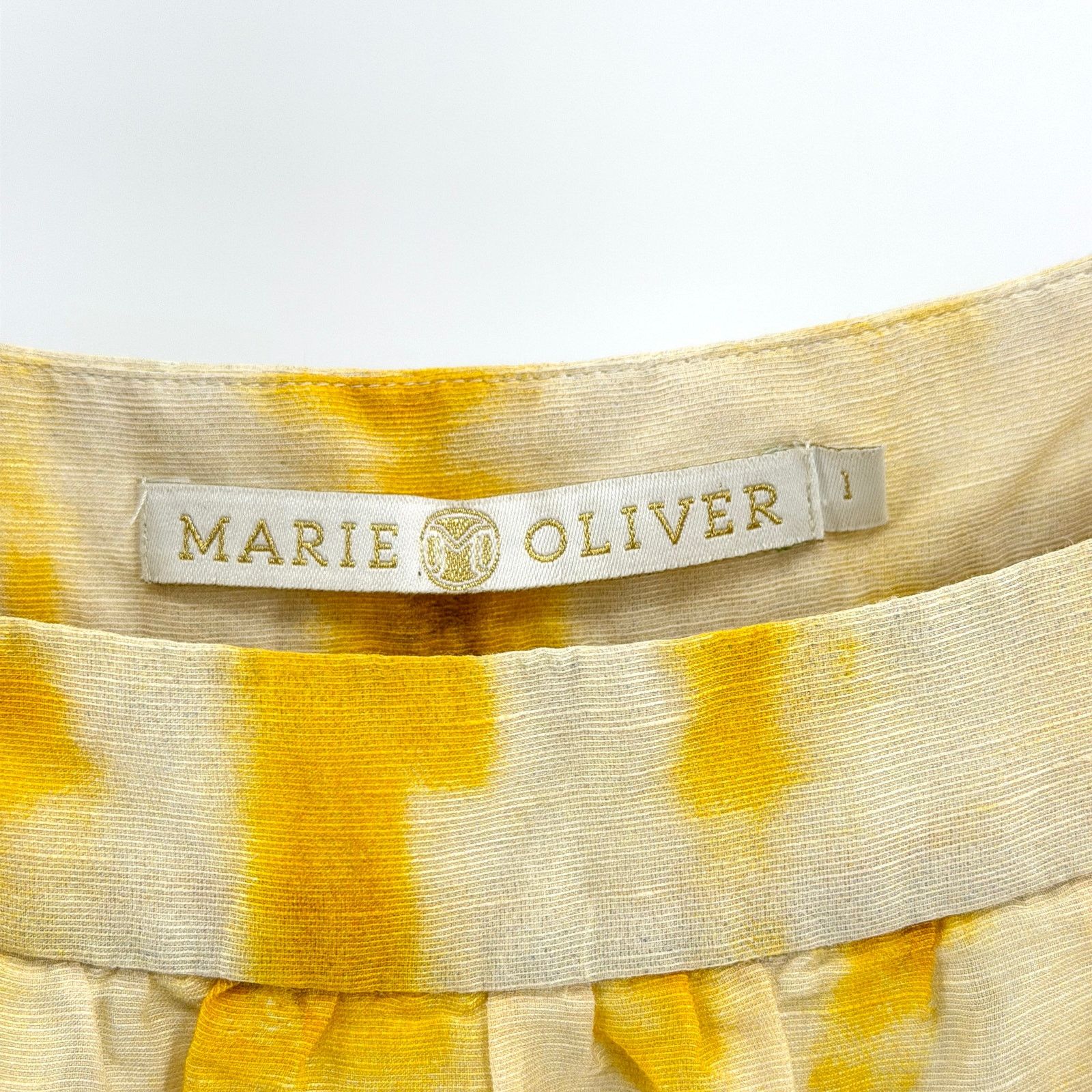 Marie Oliver Marie Oliver Yellow Watercolor Ruffle Mini Babydoll Dress Size S / US 4 / IT 40 - 5 Thumbnail