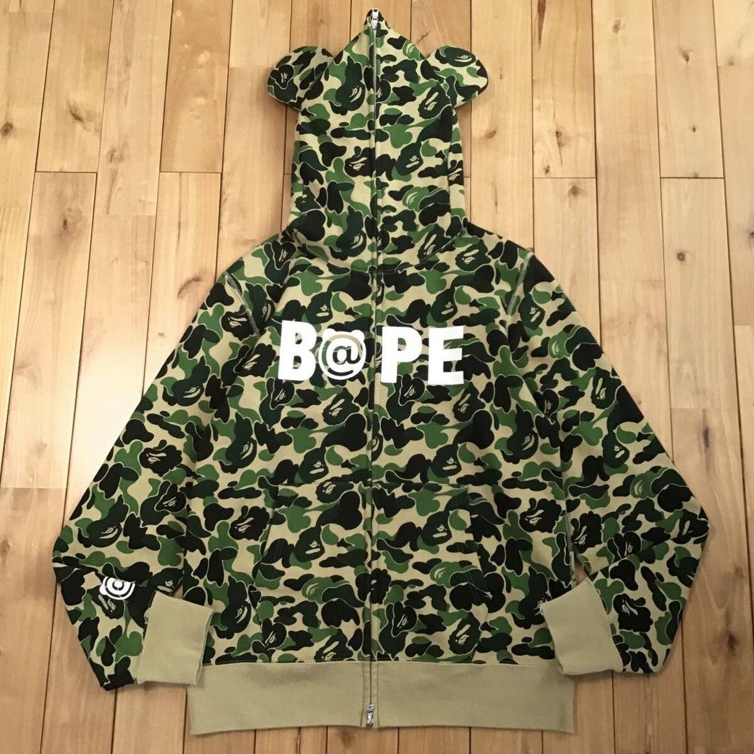 Bape × Medicom Toy BAPE × medicom toy BE@R full zip hoodie ABC camo green APE Size US L / EU 52-54 / 3 - 1 Thumbnail