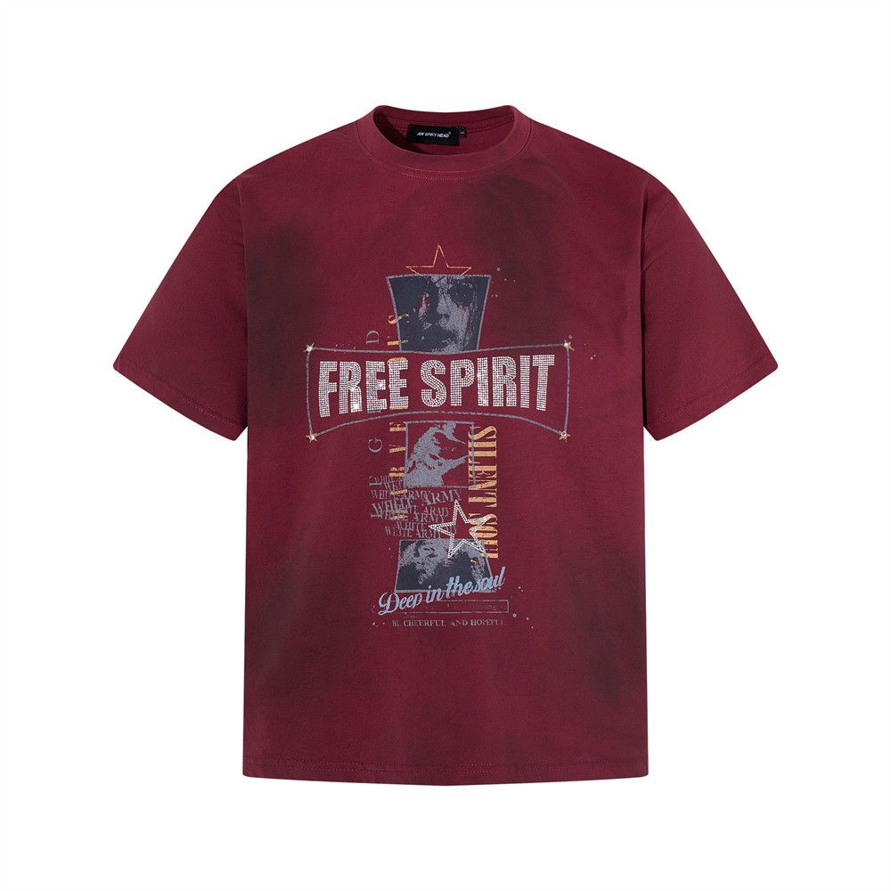 Japanese Brand Casual male punk cross distressed short-sleeved t-shirt Size US M / EU 48-50 / 2 - 1 Thumbnail