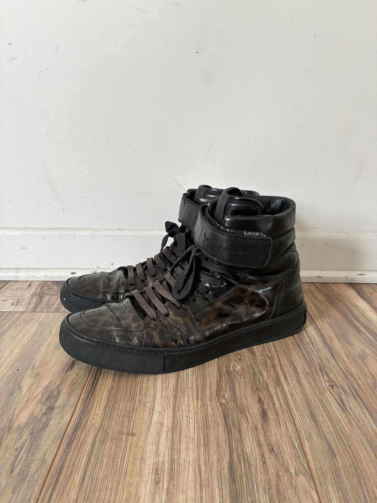 Yves Saint Laurent Yves Saint Laurent 2012 Leopard High Top Sneakers Size US 10.5 / EU 43-44 - 2 Thumbnail