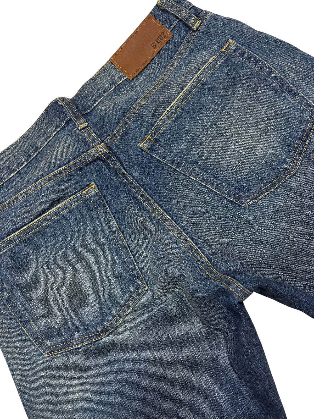 Japanese Brand × Kaihara Denim Vintage Kaihara Uniqlo S-002 Faded Washed Jeans Size US 31 - 5 Thumbnail