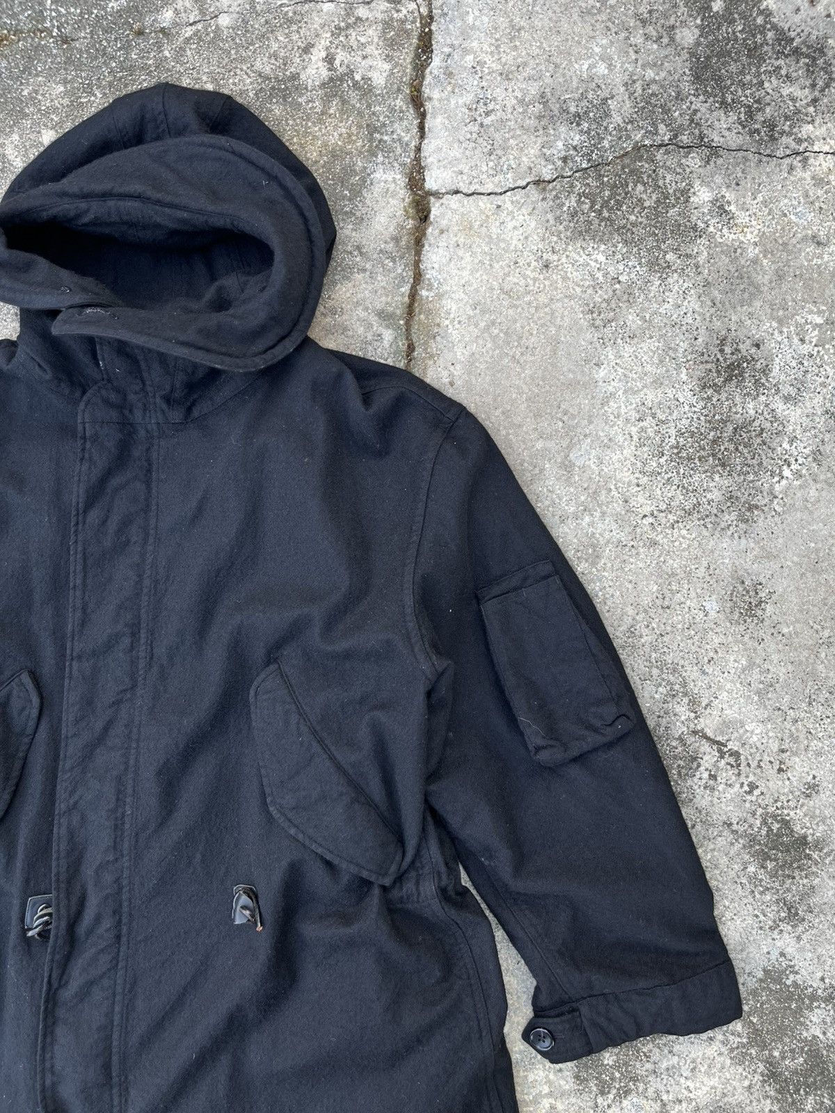 Yohji Yamamoto VERY RARE🔥 YOHJI YAMAMOTO 03AW DOUBLE-SIDED WOOL COAT Size US L / EU 52-54 / 3 - 6 Thumbnail