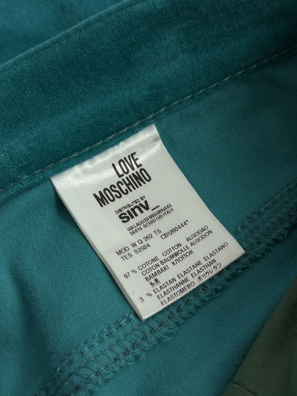 Love Moschino Love Moschino Green Velour Pants Size 26" / US 2 / IT 38 - 17 Thumbnail