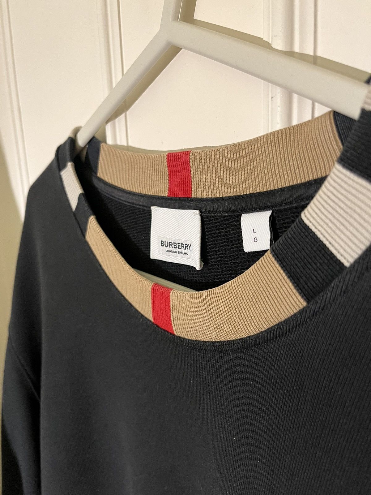 Burberry Burberry ‘Jarrad’ Check Neck Sweatshirt Size US L / EU 52-54 / 3 - 2 Thumbnail