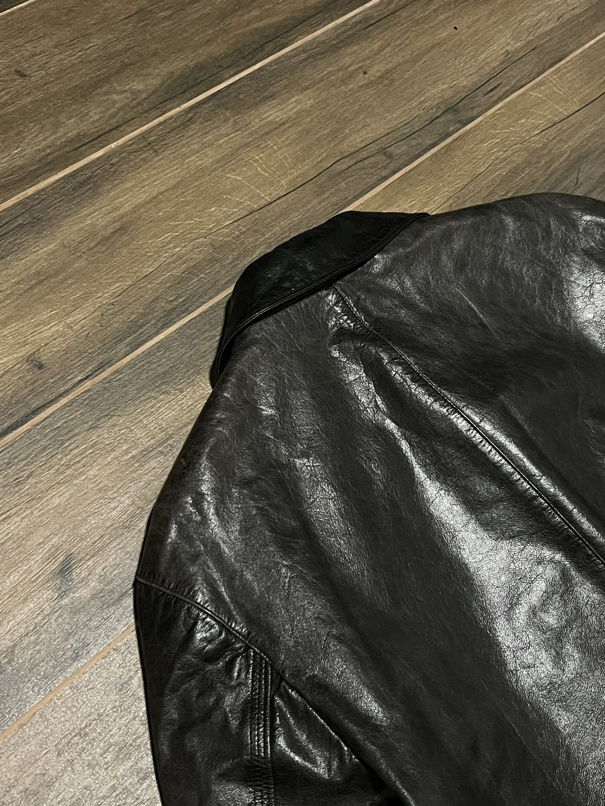 Hugo Boss × Vintage Vintage 90s Hugo Boss Calfskin Leather Coat Size US L / EU 52-54 / 3 - 11 Thumbnail