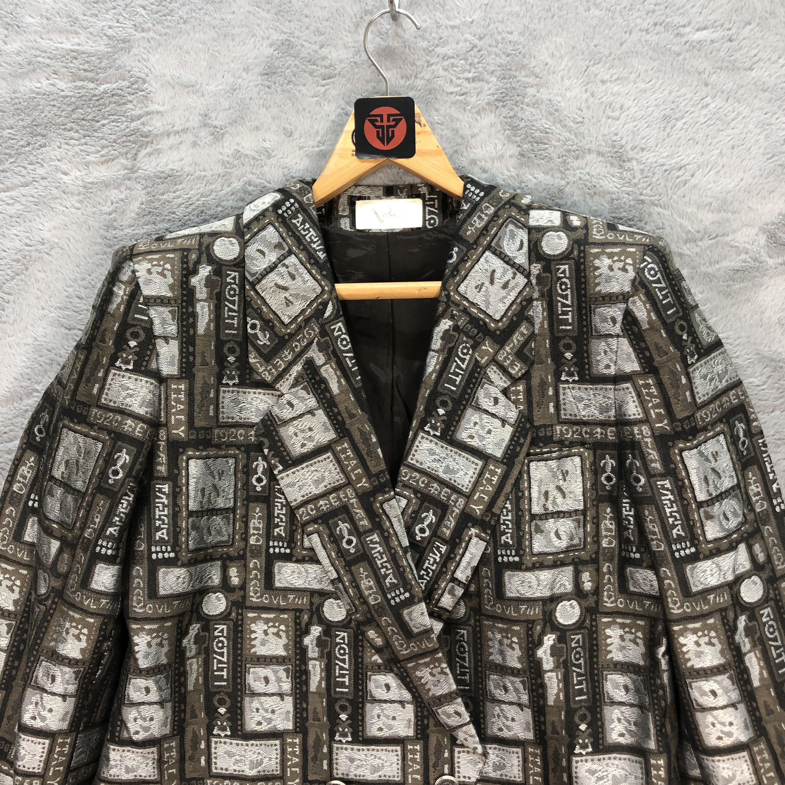 Japanese Brand VINTAGE VENERE LOLO ITALY ELEGANT FULLPRINT BLAZER #6286-58 Size M / US 6-8 / IT 42-44 - 2 Thumbnail