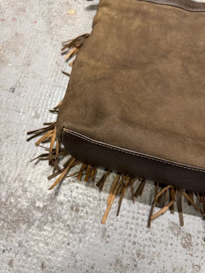 Just Cavalli × Vintage AW2010 Cavalli Fringe Cowboy Brown Leather Handle Bag Size ONE SIZE - 5 Thumbnail