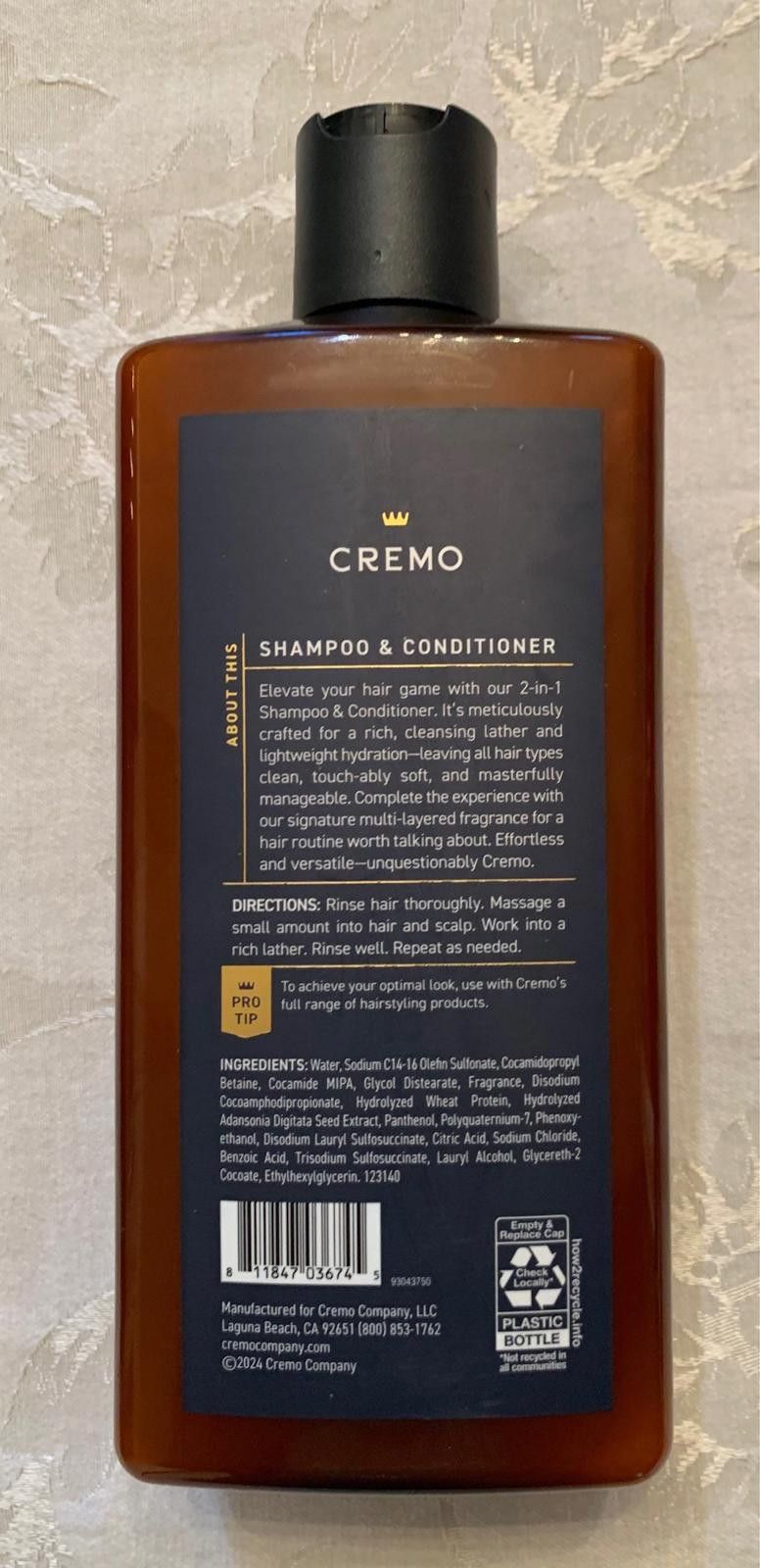 Opening Ceremony Men's Cremo Scented Shampoo 16 oz. Size ONE SIZE - 2 Thumbnail