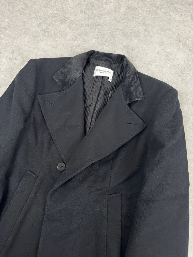 Yves Saint Laurent 2000s Yves Saint Laurent Black Classy Caban Jacket Size 42R - 6 Thumbnail