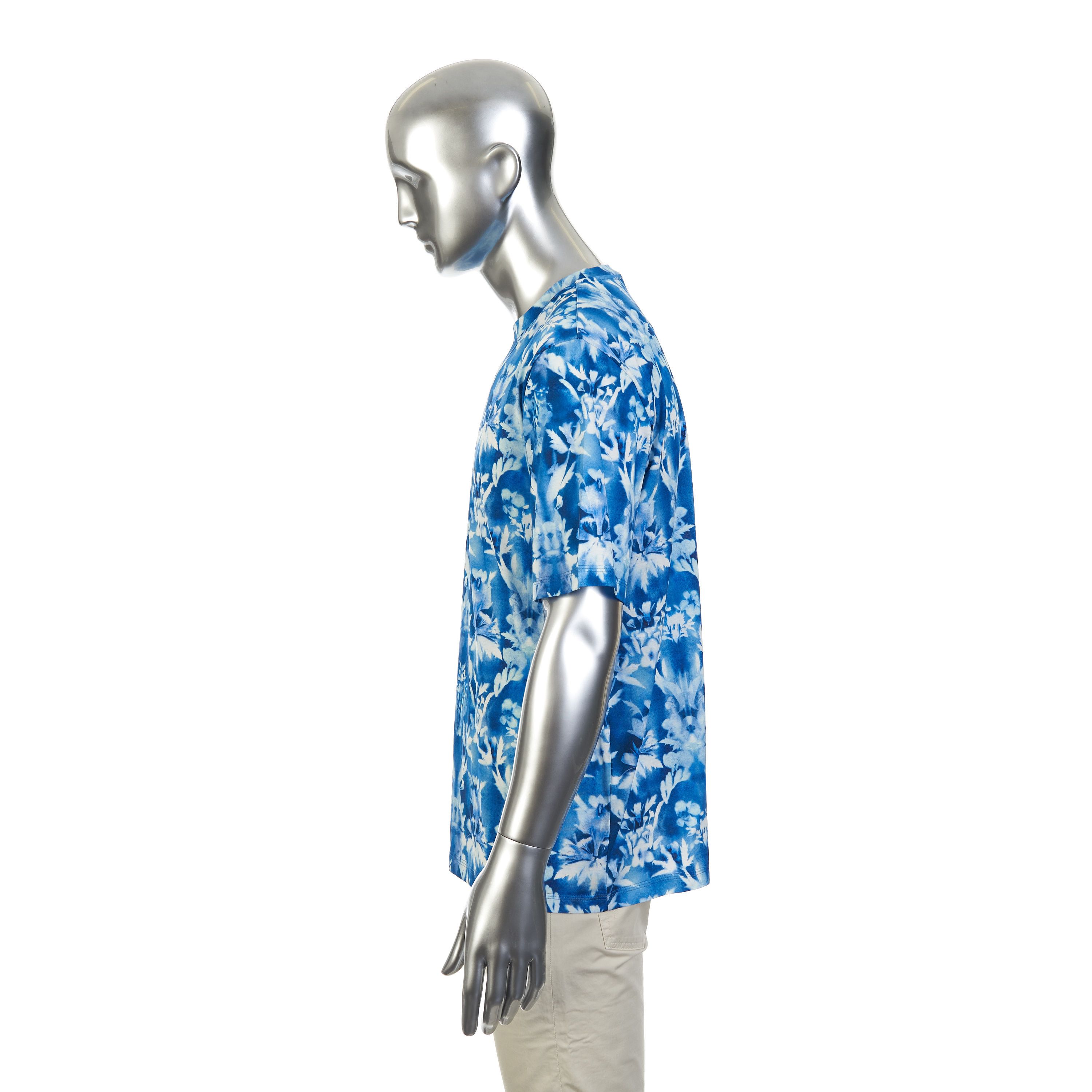 Berluti Indigo Blue Printed T-Shirt Size US L / EU 52-54 / 3 - 4 Thumbnail