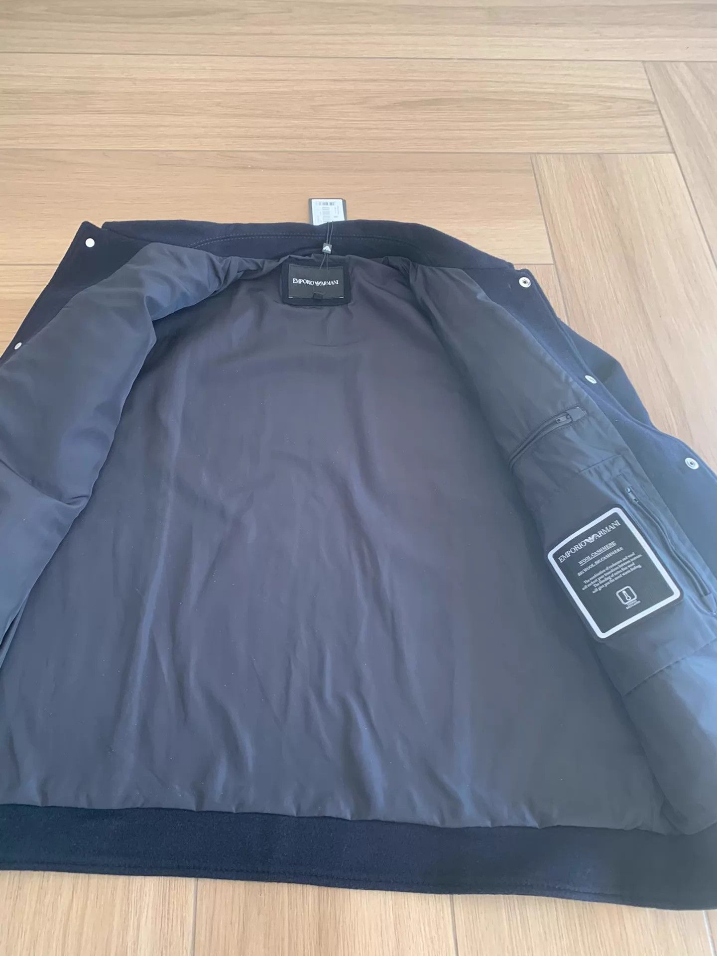 Emporio Armani Emporio Armani Cashmere & Wool Navy Jacket Size 54 Size US L / EU 52-54 / 3 - 3 Thumbnail