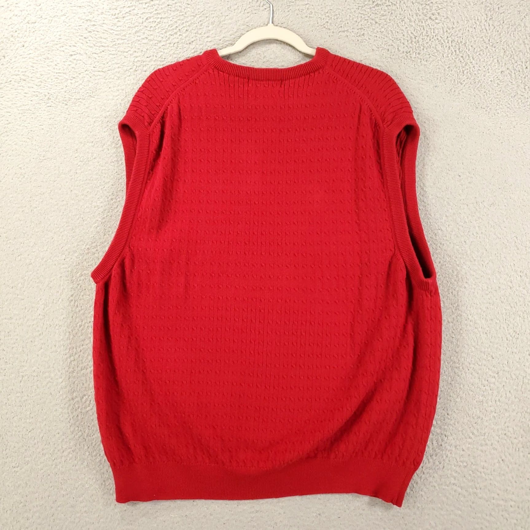 Lyle & Scott Lyle & Scott Vest Sweater Mens XL Red V-Neck Golf Knit Sleeveless Classic Preppy All Seasons Size US XL / EU 56 / 4 - 7 Thumbnail