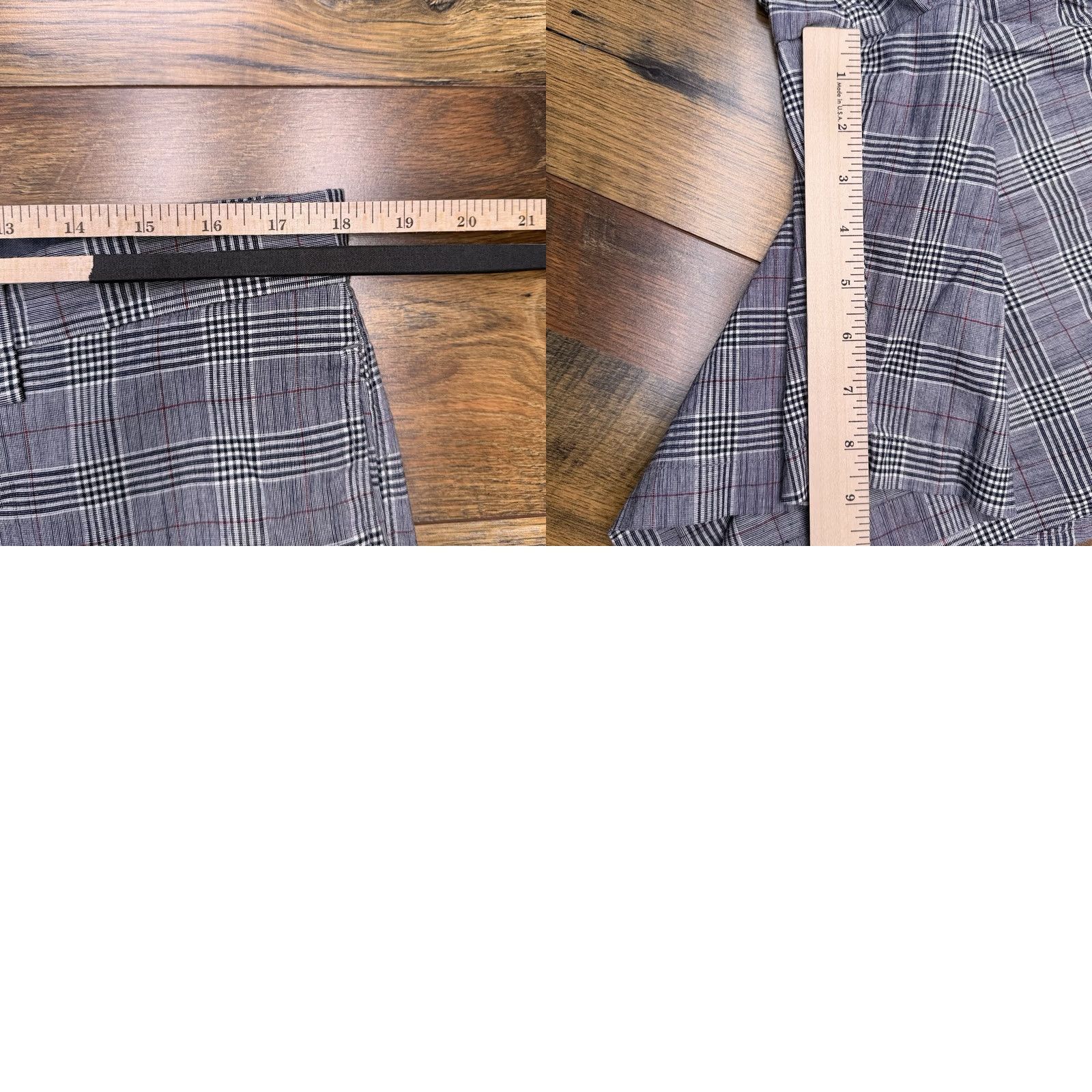 Banana Republic Banana Republic Aiden Club Shorts Mens 36 Gray Plaid Mid Rise Stretch Chino KnIT Breathable Casual 9 Inseam Flat Front Pocket Logo 2010s Mens Size US 36 / EU 52 - 8 Thumbnail