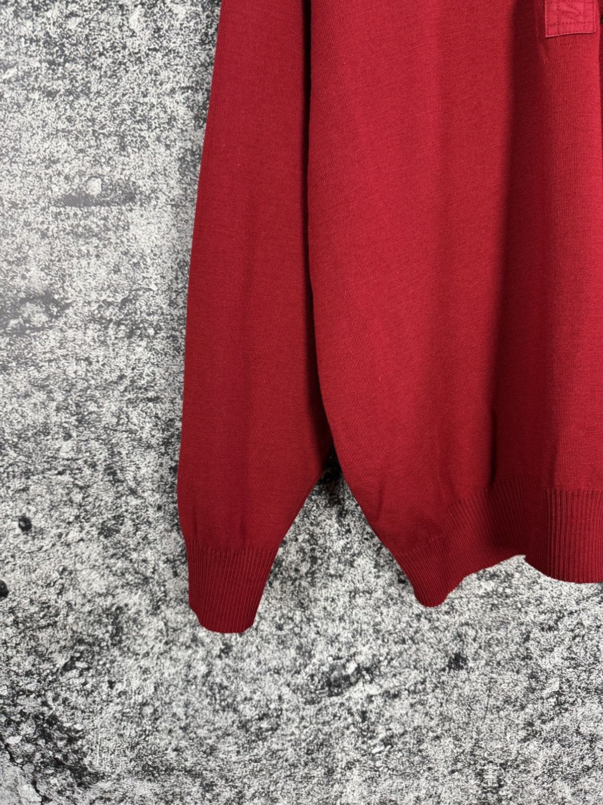 Paul & Shark Paul Shark Wool Sweater Red Henley Knit Made In Italy XL Size US XL / EU 56 / 4 - 4 Thumbnail
