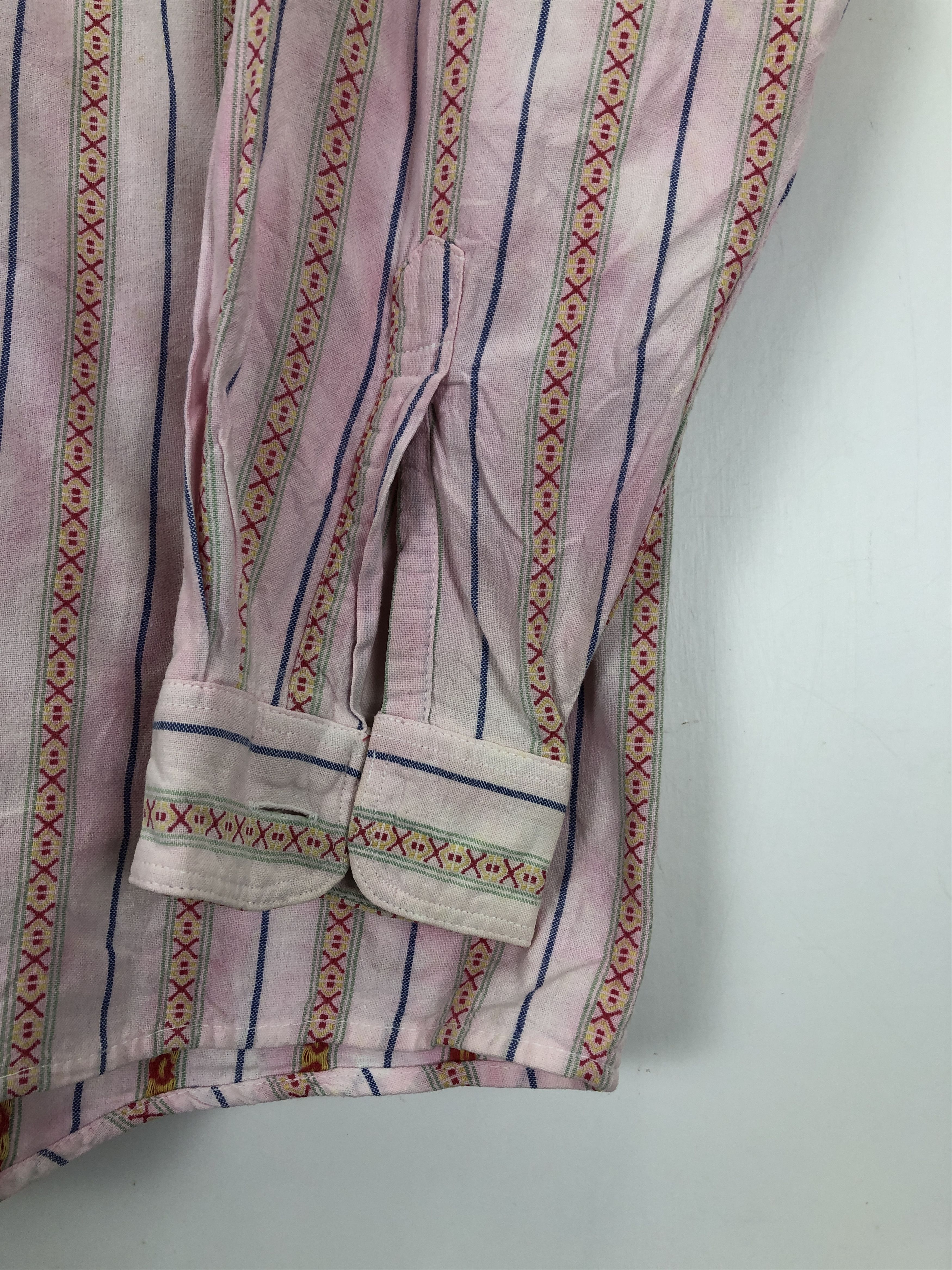 Japanese Brand × Vintage Vintage 70s Red Striped Western Shirt TA0447 Size US XL / EU 56 / 4 - 6 Thumbnail