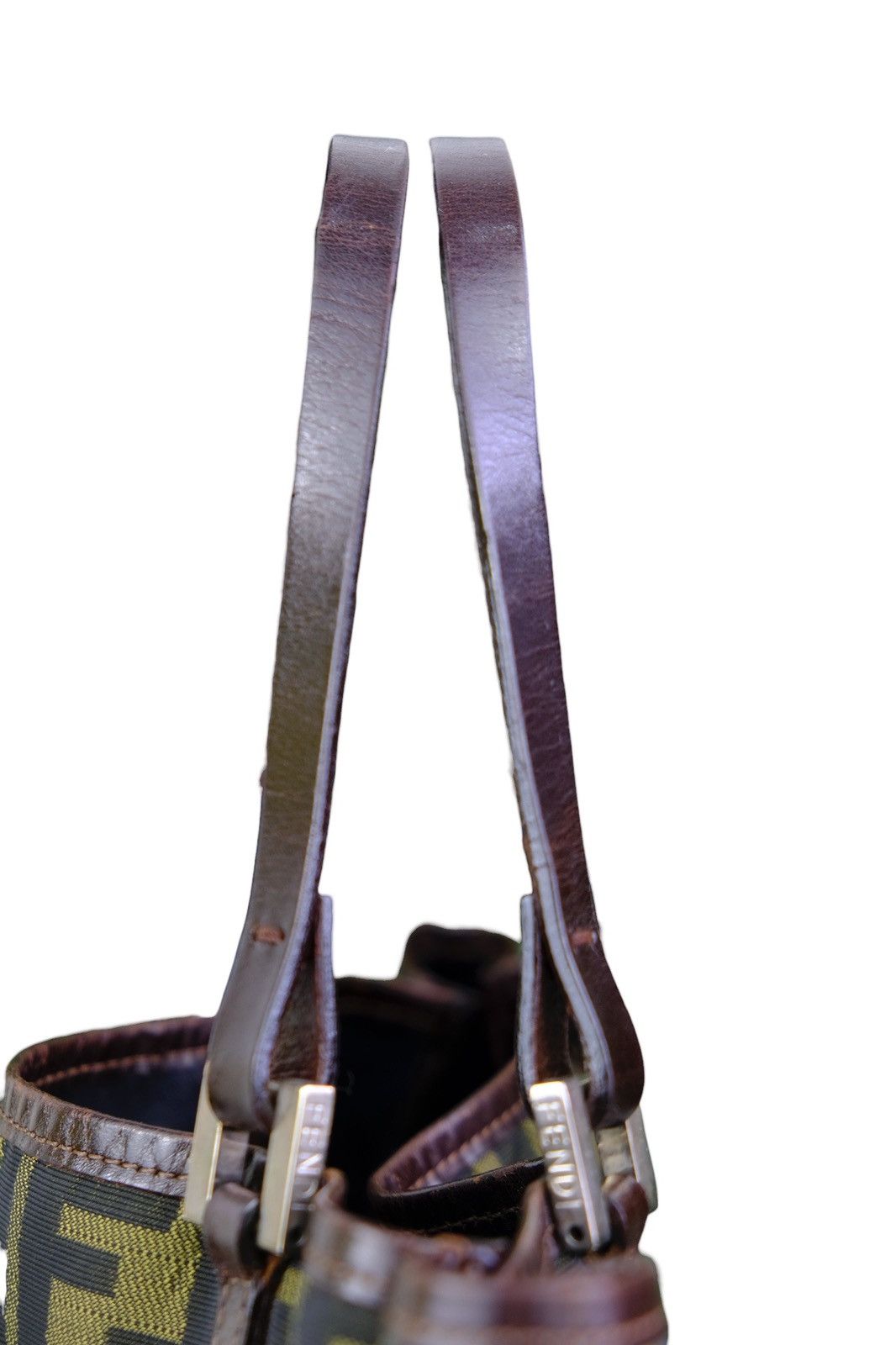 Fendi Vintage fendi zucca tote bag with brown leather pouch bag Size ONE SIZE - 10 Thumbnail