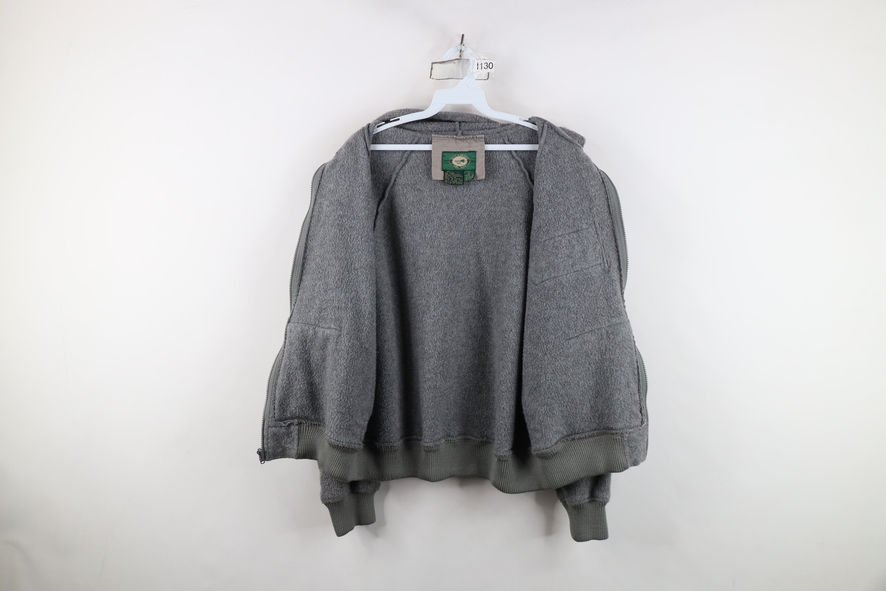 Vintage Vintage 90s Streetwear Blank Full Zip Fleece Hooded Jacket Size US M / EU 48-50 / 2 - 9 Thumbnail