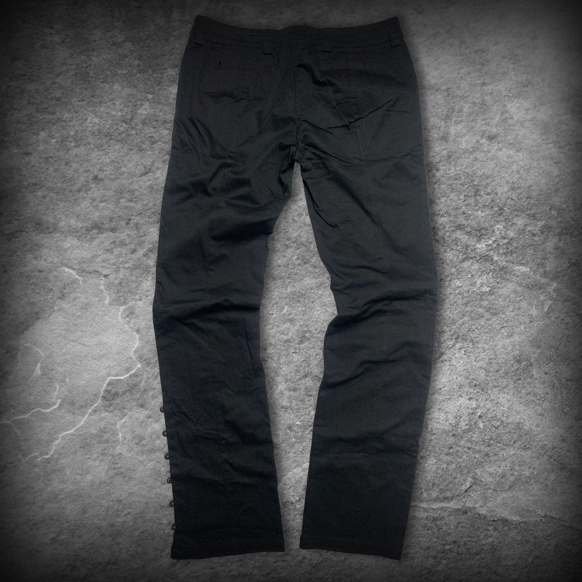 Emporio Armani Emporio Armani Button Hem Tailored Pants Black Size 42 Size 28" / US 6 / IT 42 - 8 Thumbnail