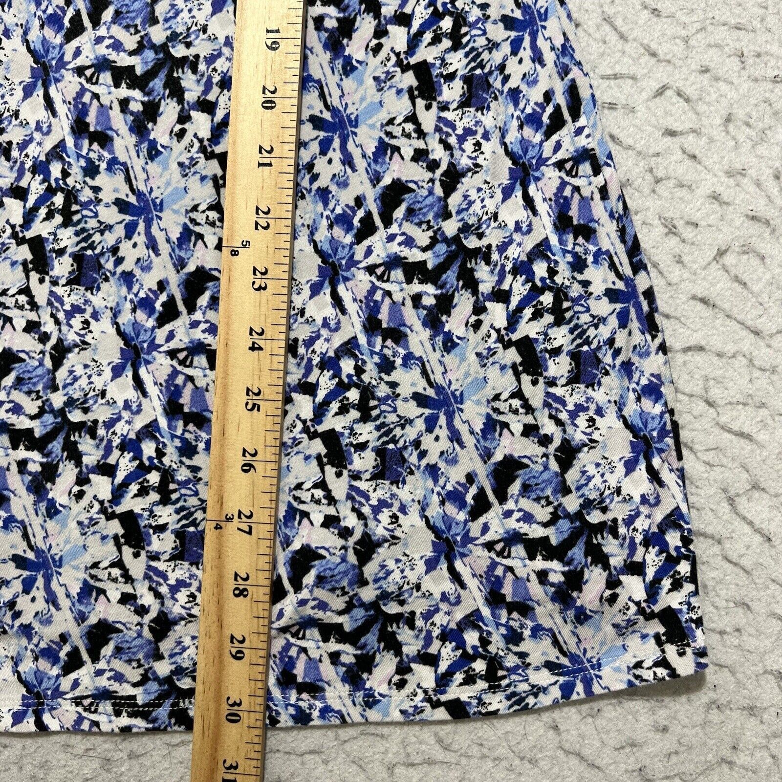 Other Lysse Short Sleeve Blue White Floral A-Line Dress Stretch Size S / US 4 / IT 40 - 8 Thumbnail