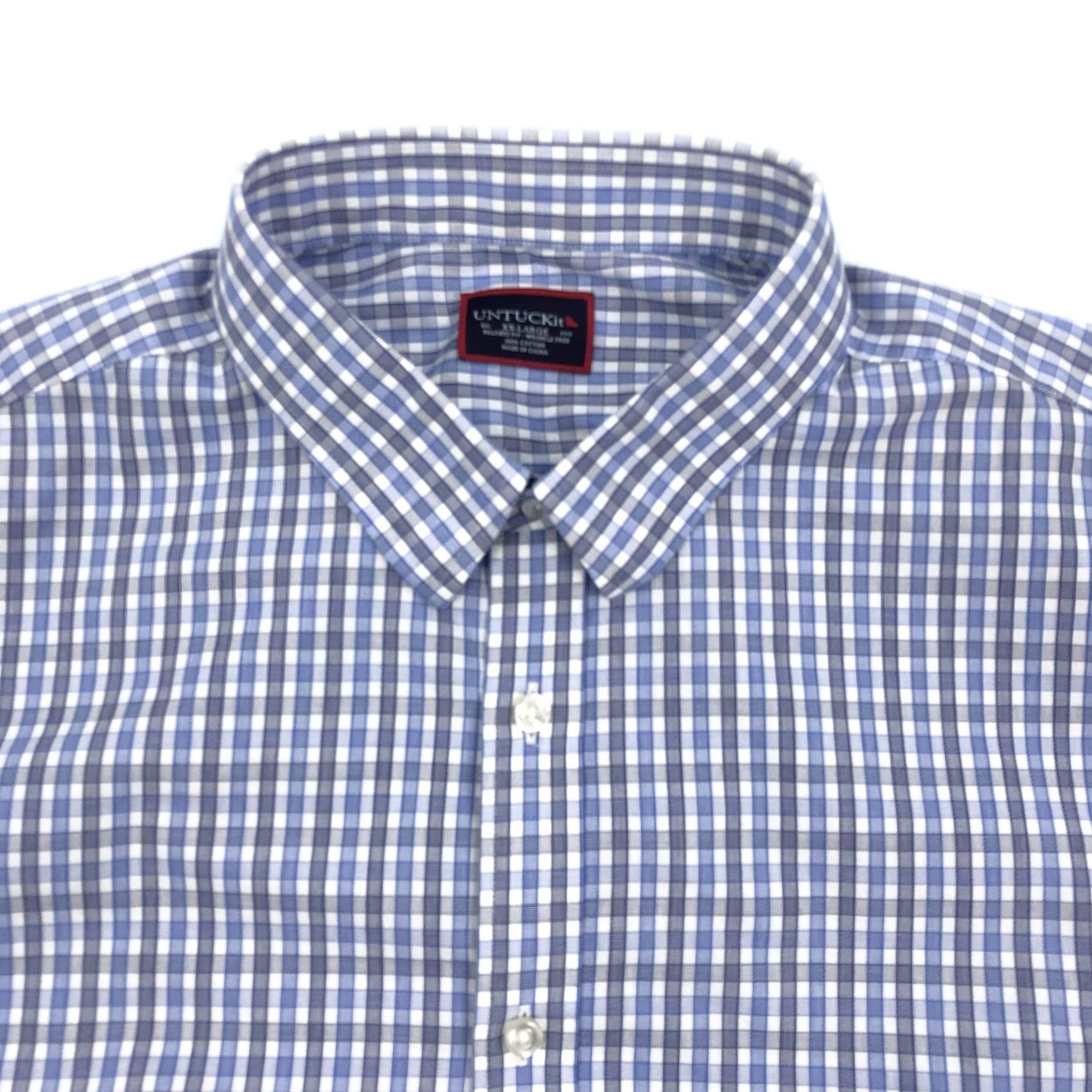 UNTUCKit UNTUCKit 2XL Relaxed Fit Button-Down Shirt Plaid Check Long Sleeve Wrinkle Resistant Casual Business Travel Mens Size US XXL / EU 58 / 5 - 3 Thumbnail