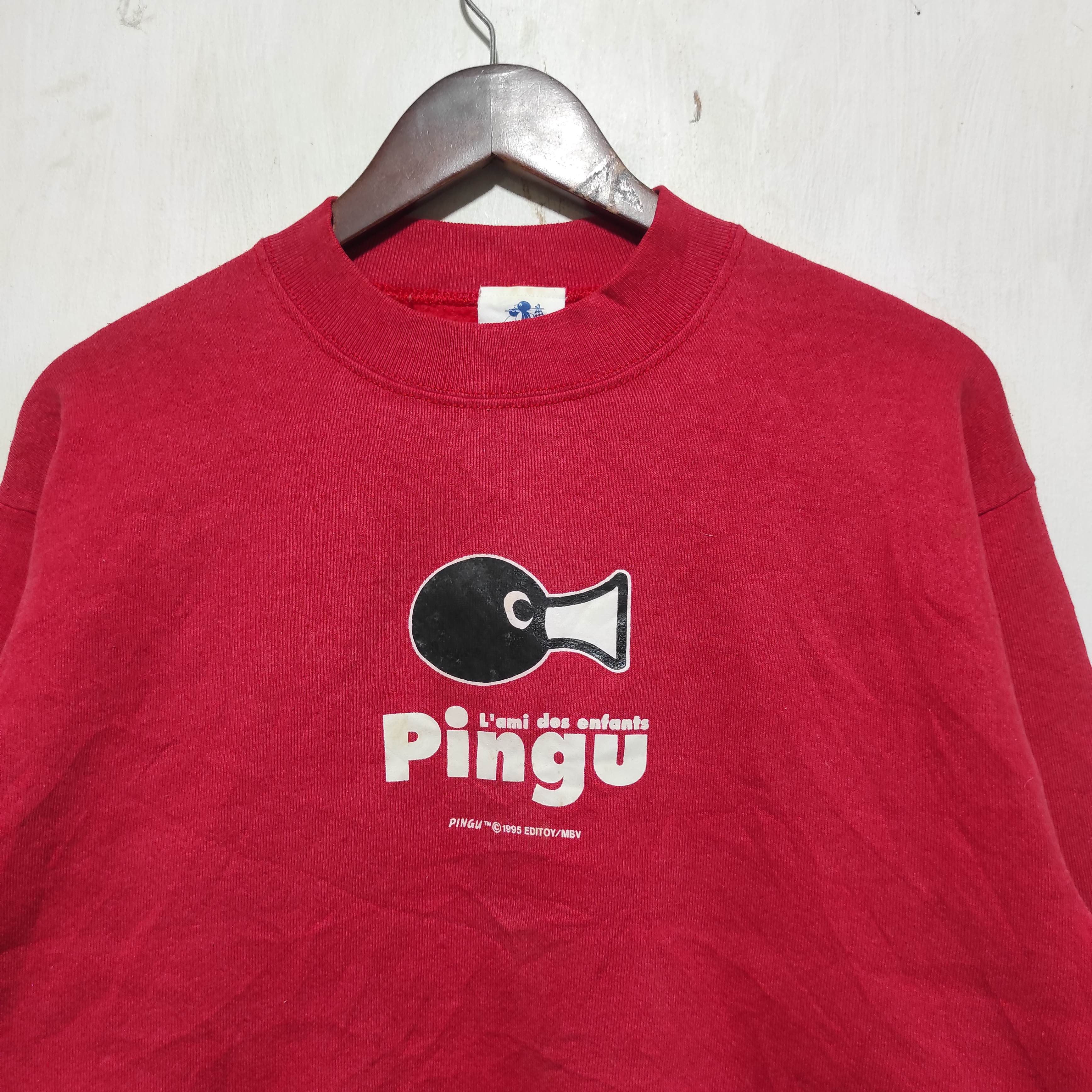 Vintage Vintage 90s Pingu Editoy Cartoon Sweatshirt Size US M / EU 48-50 / 2 - 2 Thumbnail