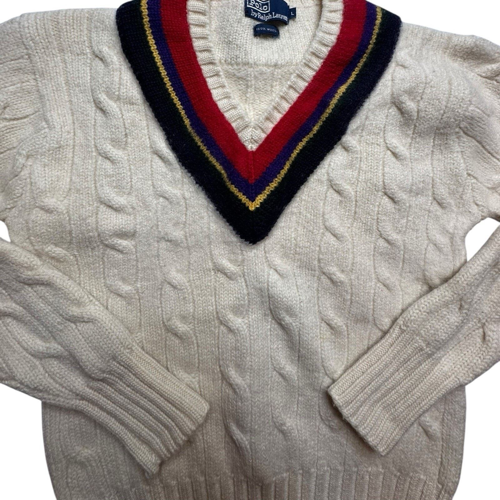 Polo Ralph Lauren Vintage 1980s Polo Ralph Lauren Wool Tennis Sweater Large Size US L / EU 52-54 / 3 - 5 Thumbnail