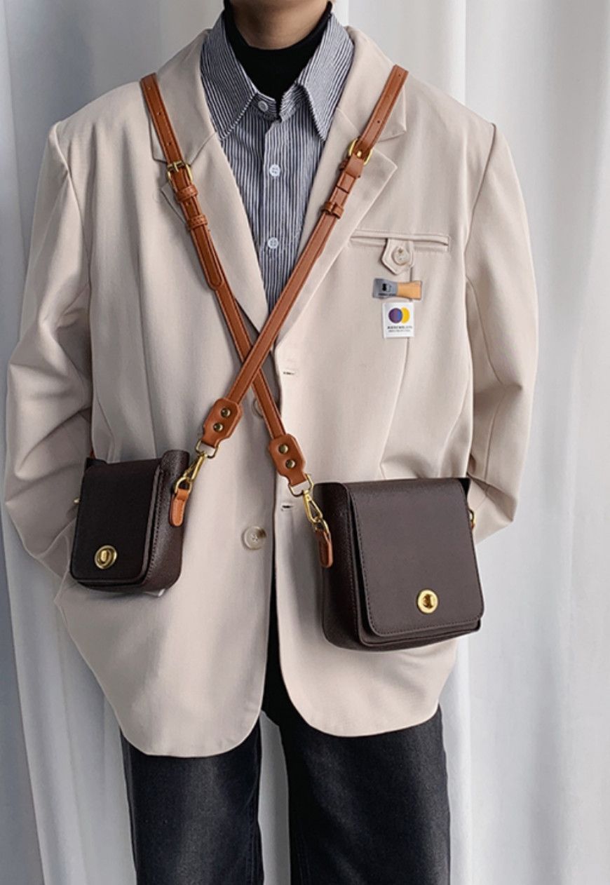 Other Men’s Brown leather crossbody bag Size ONE SIZE - 4 Thumbnail