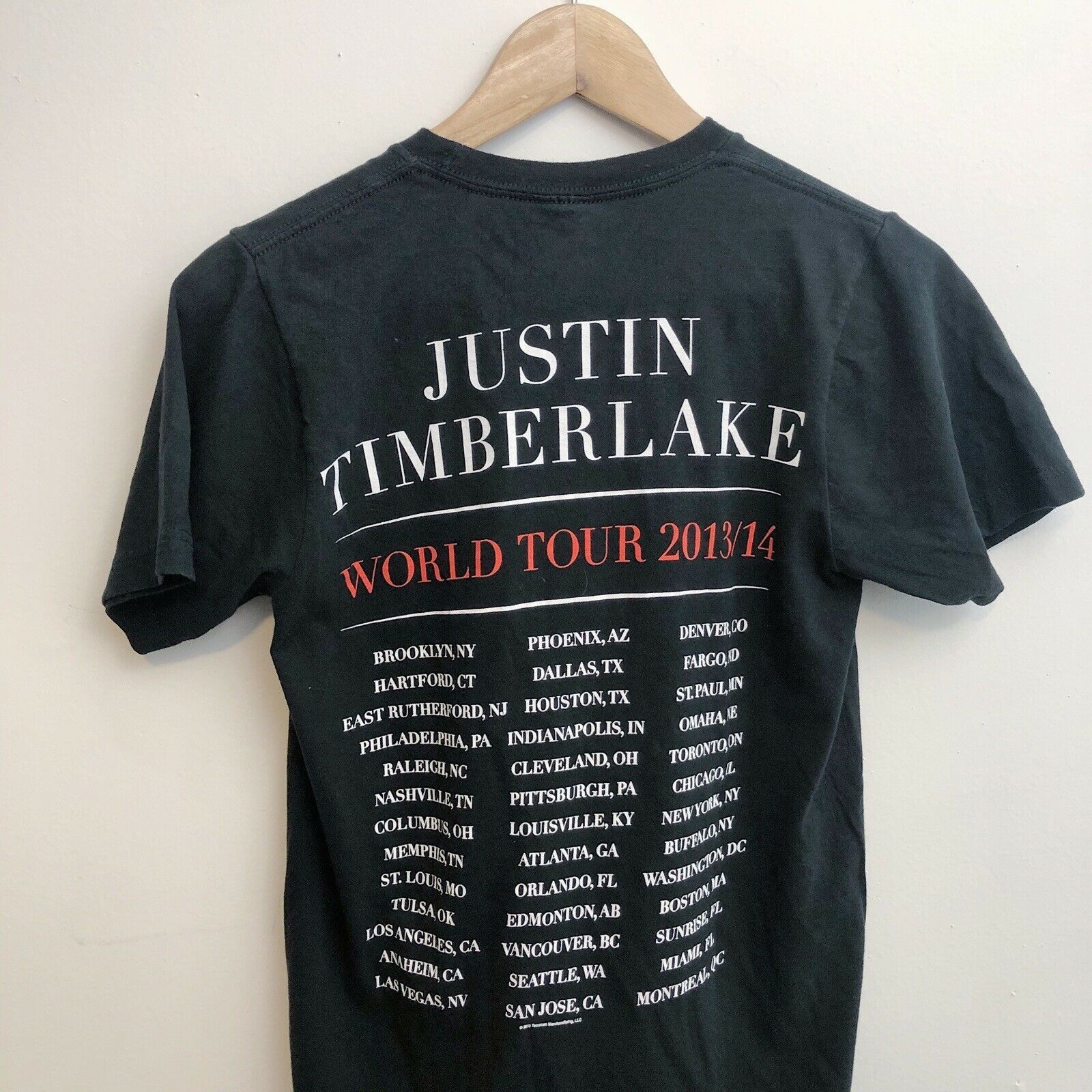 Band Tees × Vintage 2013 Justin Timberlake World Tour Merch T-Shirt Size US S / EU 44-46 / 1 - 5 Thumbnail