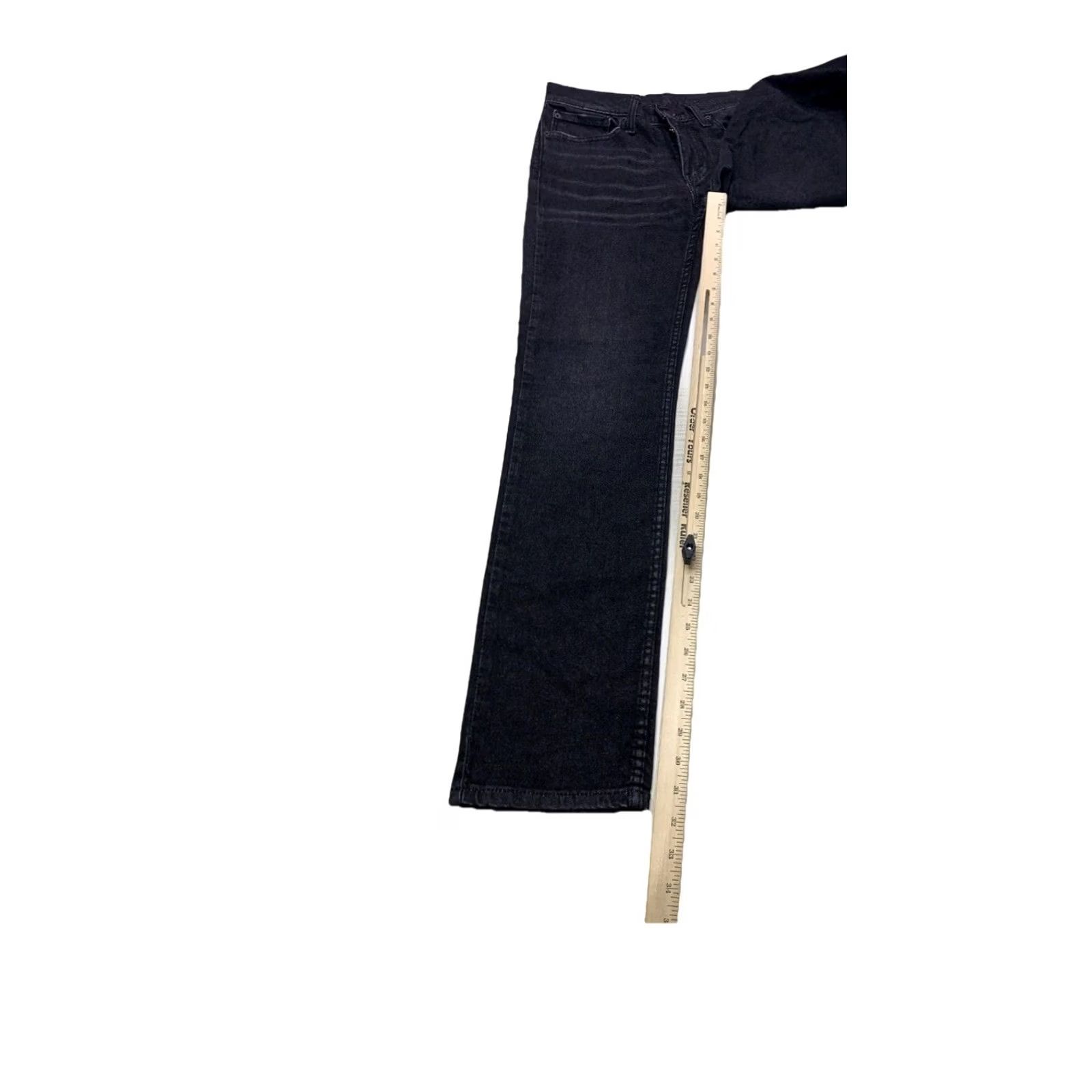 Levi's Levi’s 511 Black Flex Distressed Jeans 31x32 Mens Denim Straight Style Regular 5-Pocket Zip Modern Dark Wash Size US 31 - 2 Thumbnail