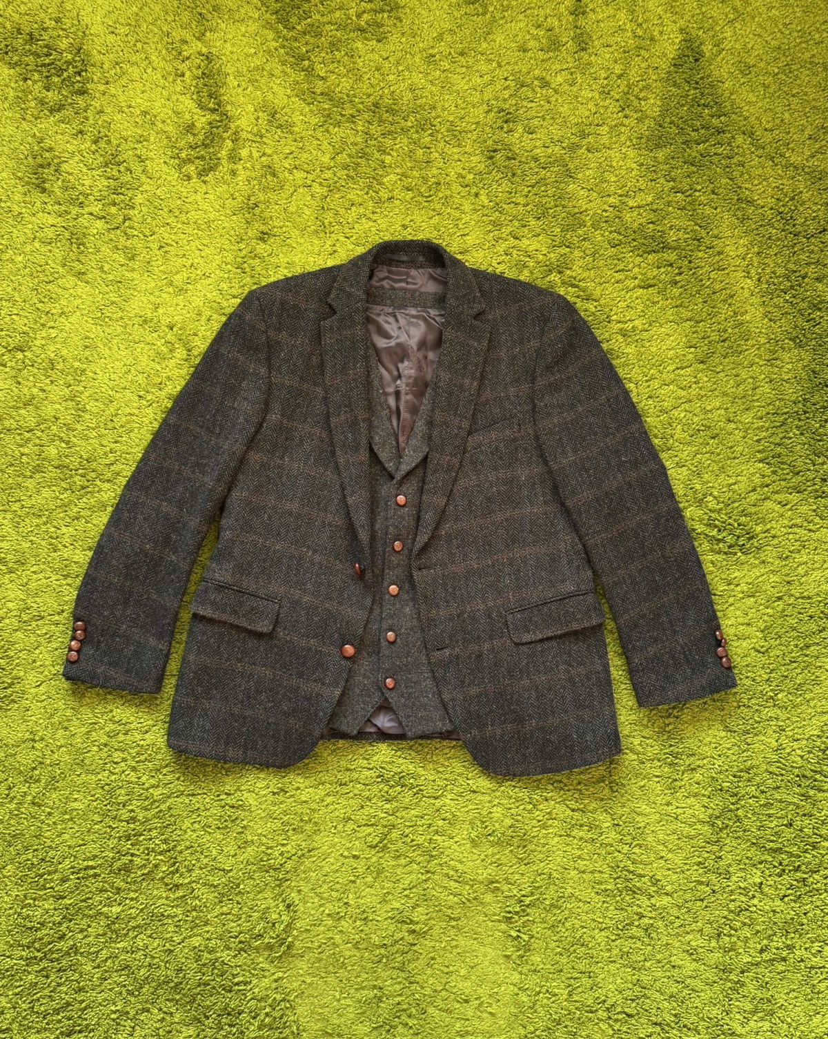 Harris Tweed Harris Tweed oldmoney style wool set blazer + vest Size 40S - 1 Thumbnail