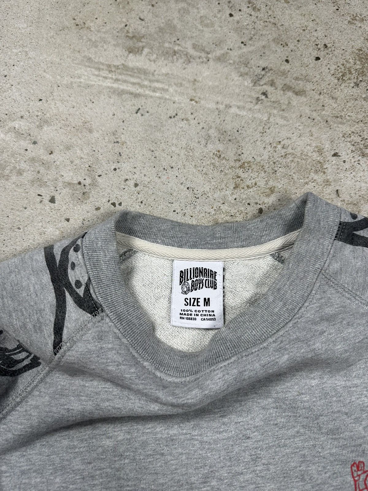 Billionaire Boys Club Billionaire Boys Club Grey Crewneck Multilogo Sweatshirt Size US M / EU 48-50 / 2 - 7 Thumbnail