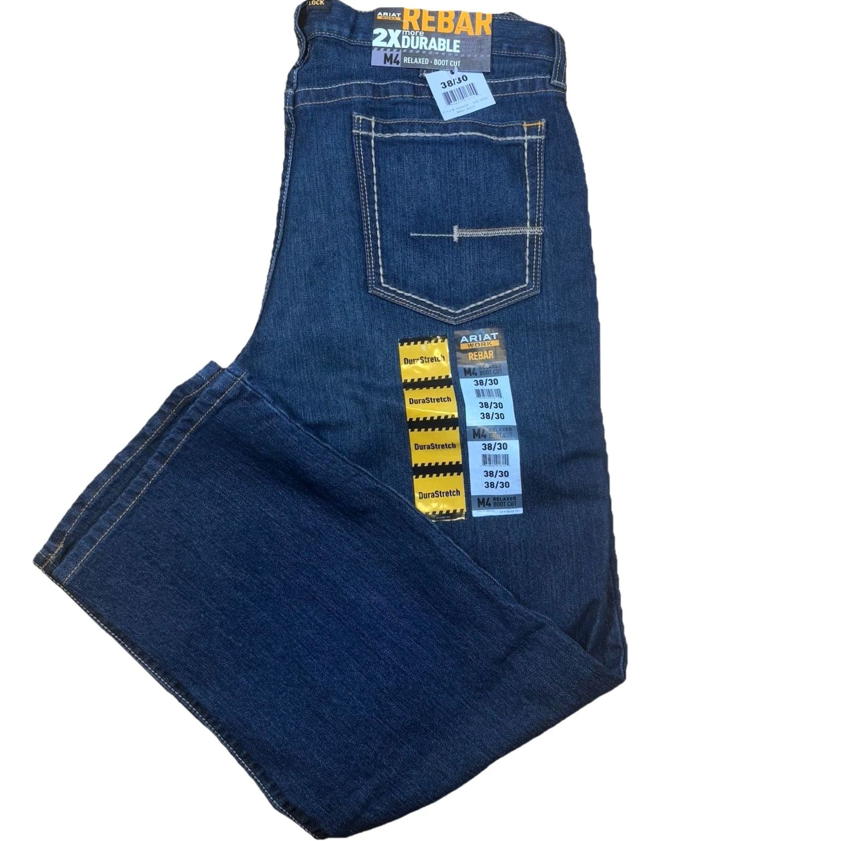 Ariat Ariat Jeans Relaxed Bootcut Mens 38x30 Dark Blue DuraStretch NWT Rebar M4 Size US 38 / EU 54 - 2 Thumbnail