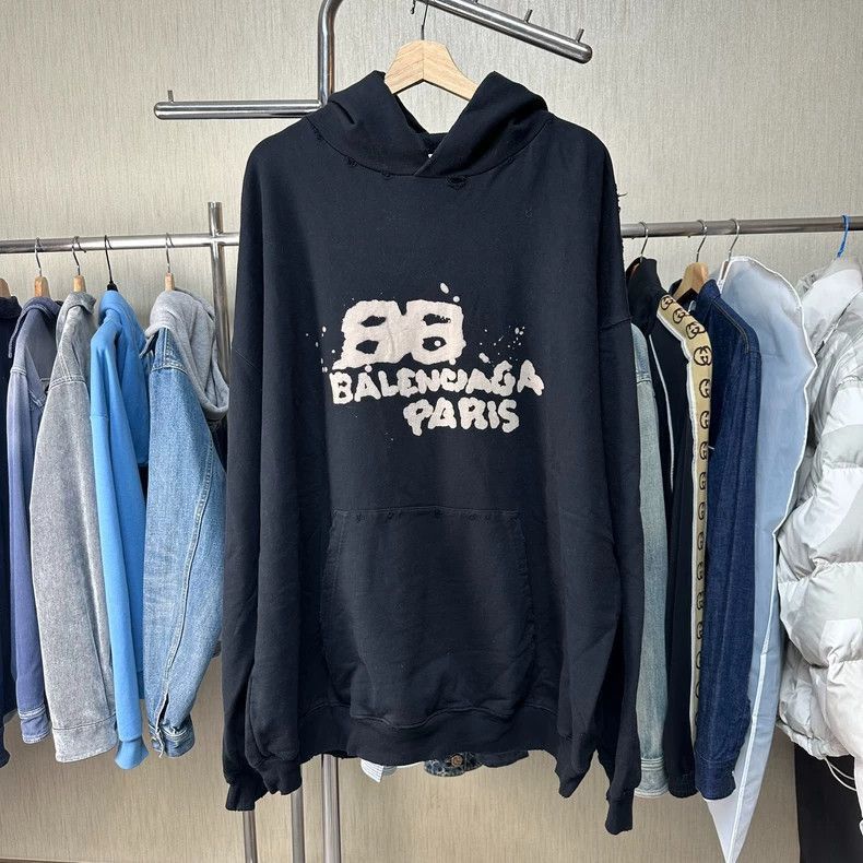 Balenciaga Balenciaga FW22 Logo Print Hoodie Size US S / EU 44-46 / 1 - 1 Thumbnail