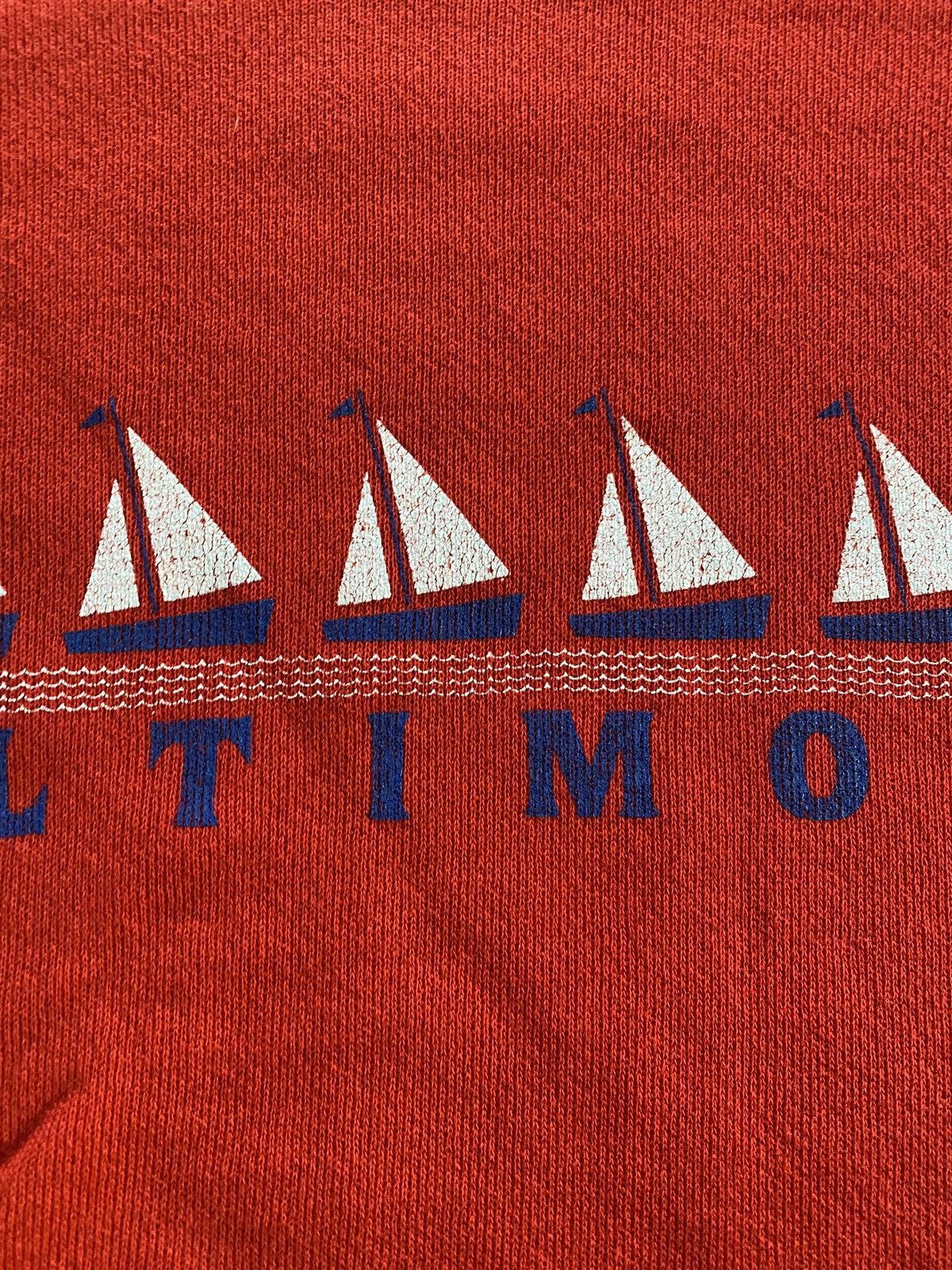 Hanes Vintage 80’s Baltimore Sailboats Raglan Crewneck Sweatshirt Size US M / EU 48-50 / 2 - 4 Thumbnail