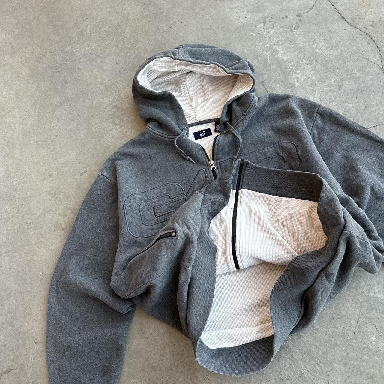 Gap × Vintage Vintage Y2K Gap logo zip sweatshirt Size US XL / EU 56 / 4 - 4 Thumbnail