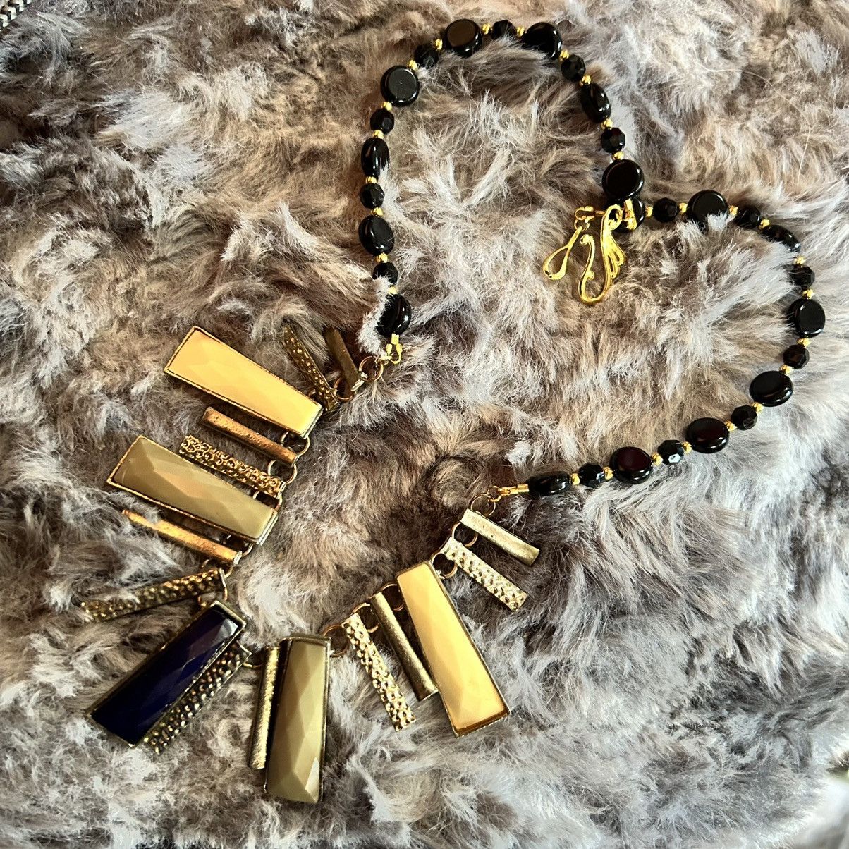 Handmade Handcrafted repurpose faceted disc link beaded necklace Size ONE SIZE - 6 Thumbnail