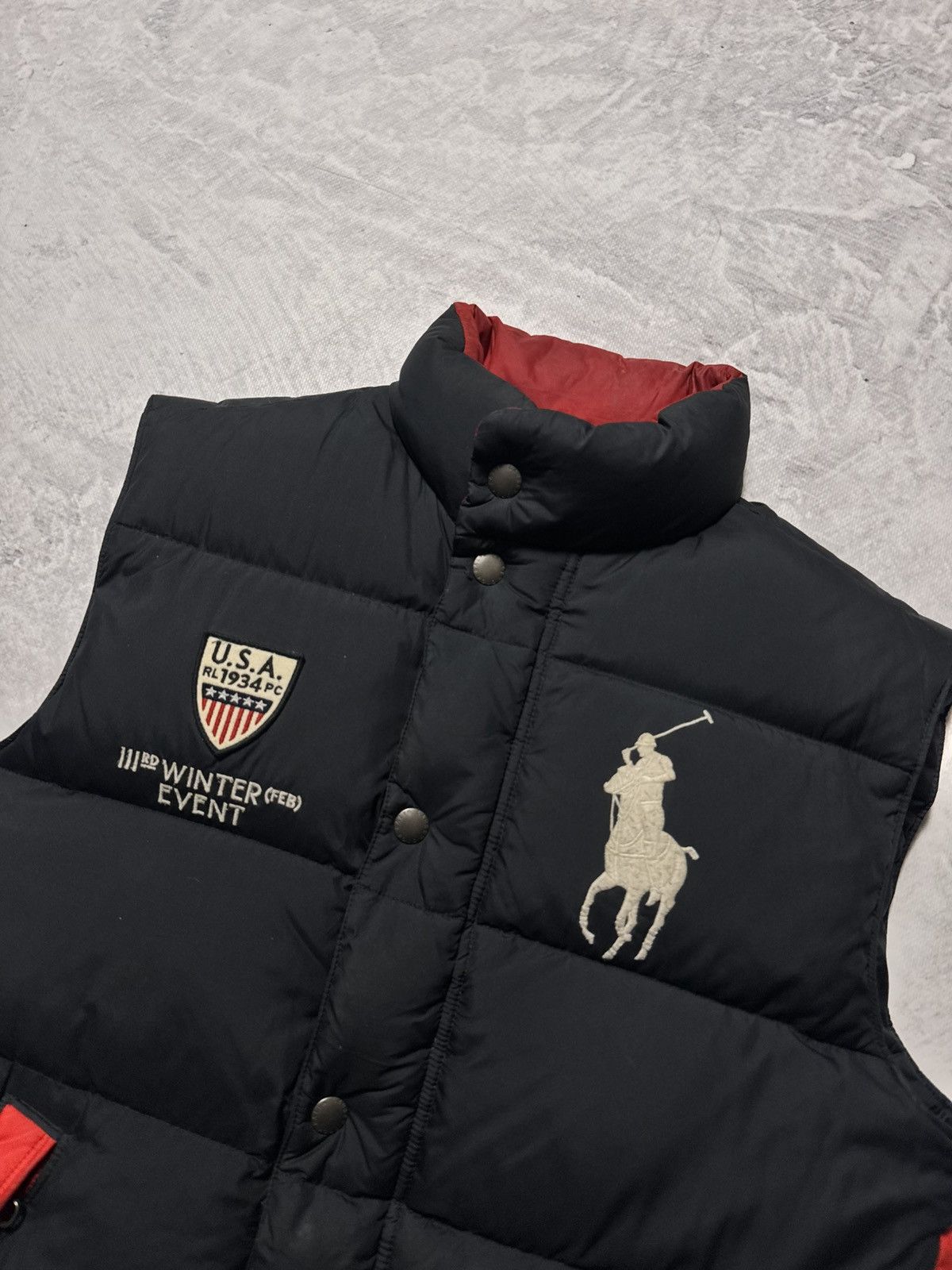 Polo Ralph Lauren × Vintage 00s Ralph Lauren by Polo Oversize USA Down Vest Drill Y2K Size US M / EU 48-50 / 2 - 4 Thumbnail