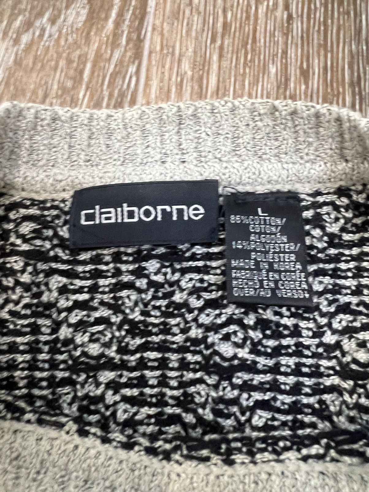 Liz Claiborne Vintage claiborne knitwear pattern sweater Size US L / EU 52-54 / 3 - 3 Thumbnail