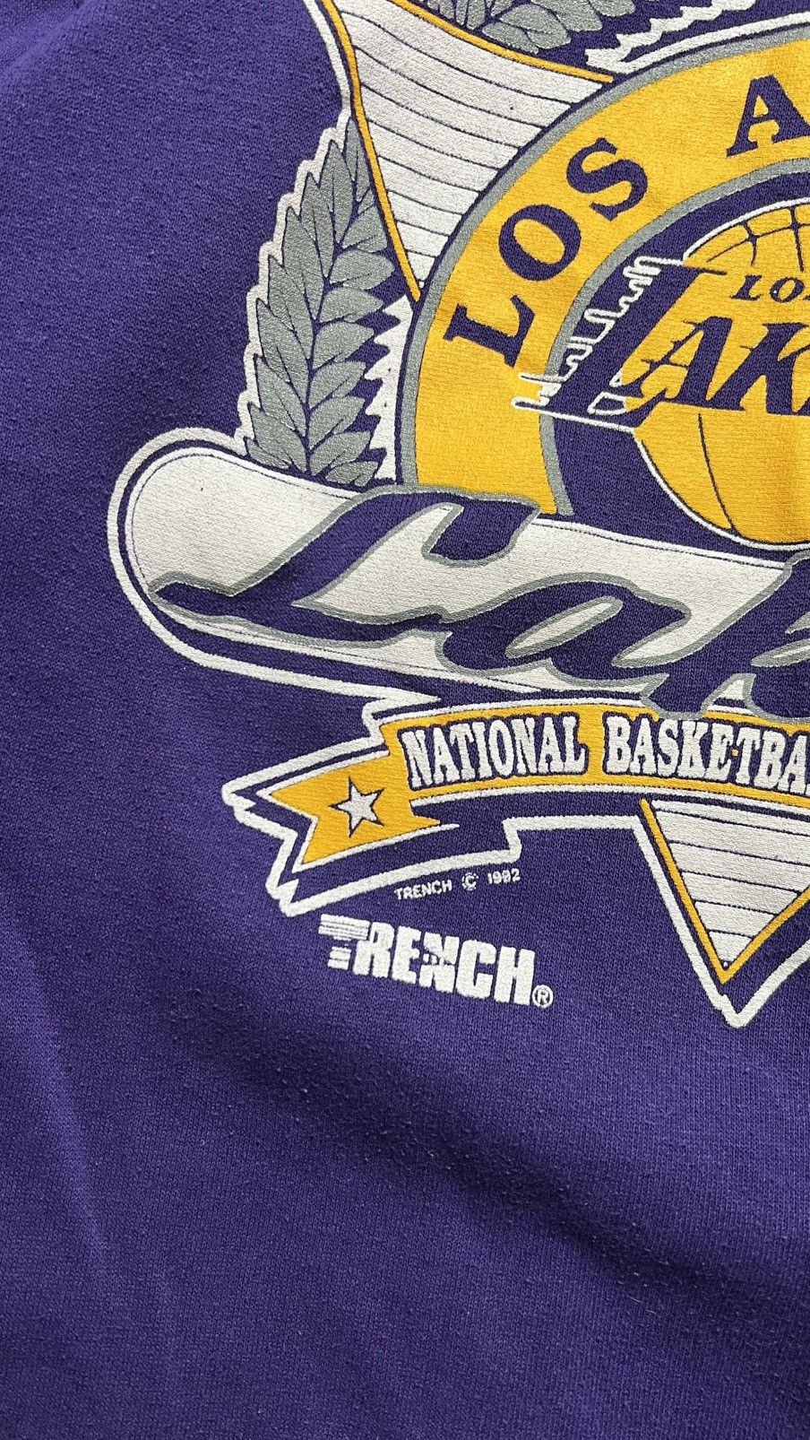 American Trench 1992 RARE‼️Los Angeles Lakers NBA trench sweatshirt usa made Size US L / EU 52-54 / 3 - 4 Thumbnail