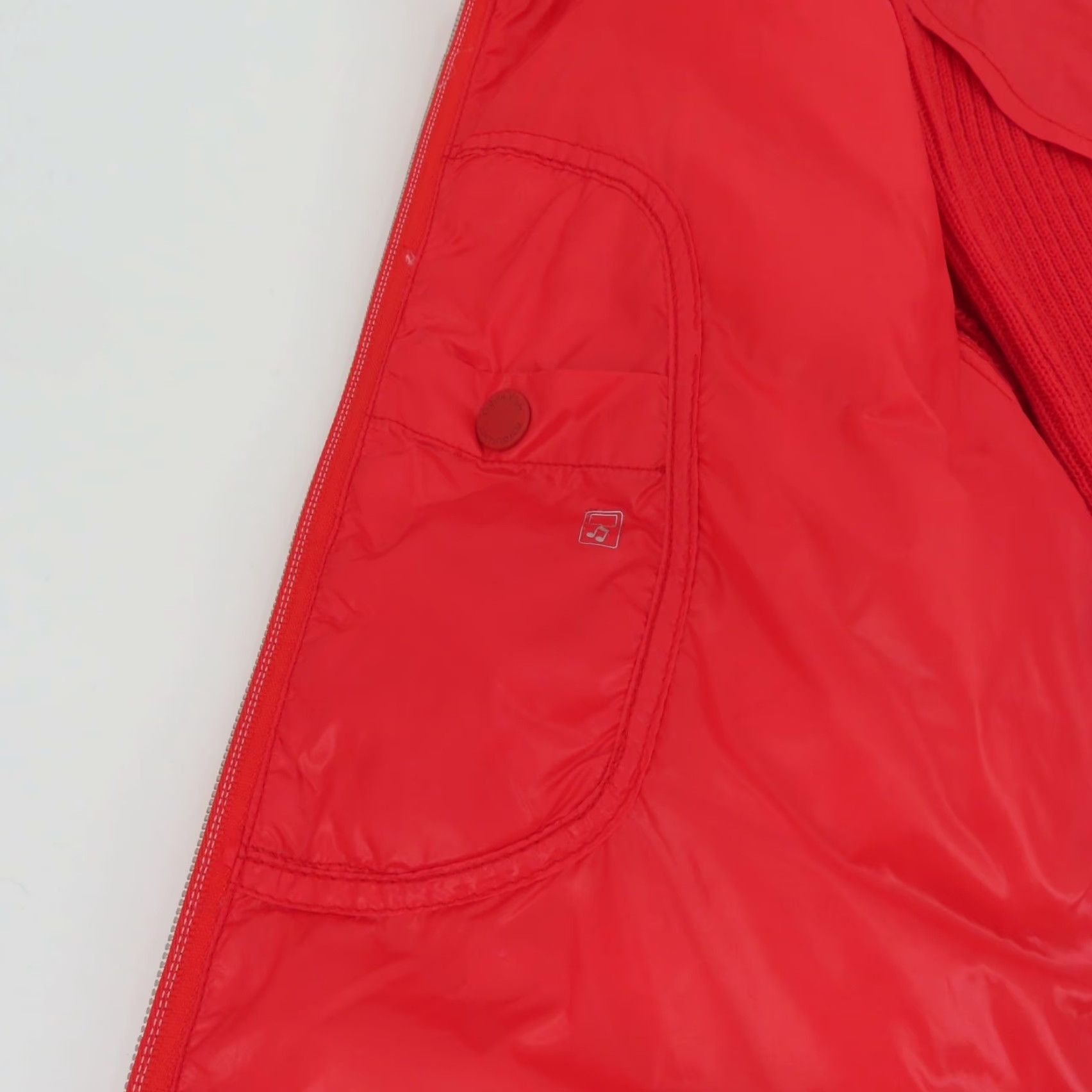 Calvin Klein Calvin Klein Performance Women Jacket S Red Quilted Puff Front Knit Zip Coat Womens Size S / US 4 / IT 40 - 7 Thumbnail