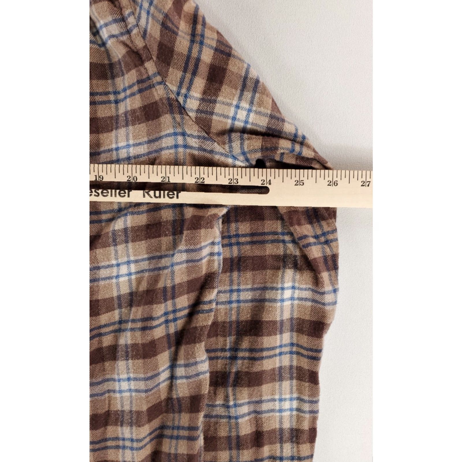 Faherty Faherty Button-Down Flannel Shirt Plaid Long Sleeve Mens XL Multicolor Blue Brown Size US XL / EU 56 / 4 - 4 Thumbnail