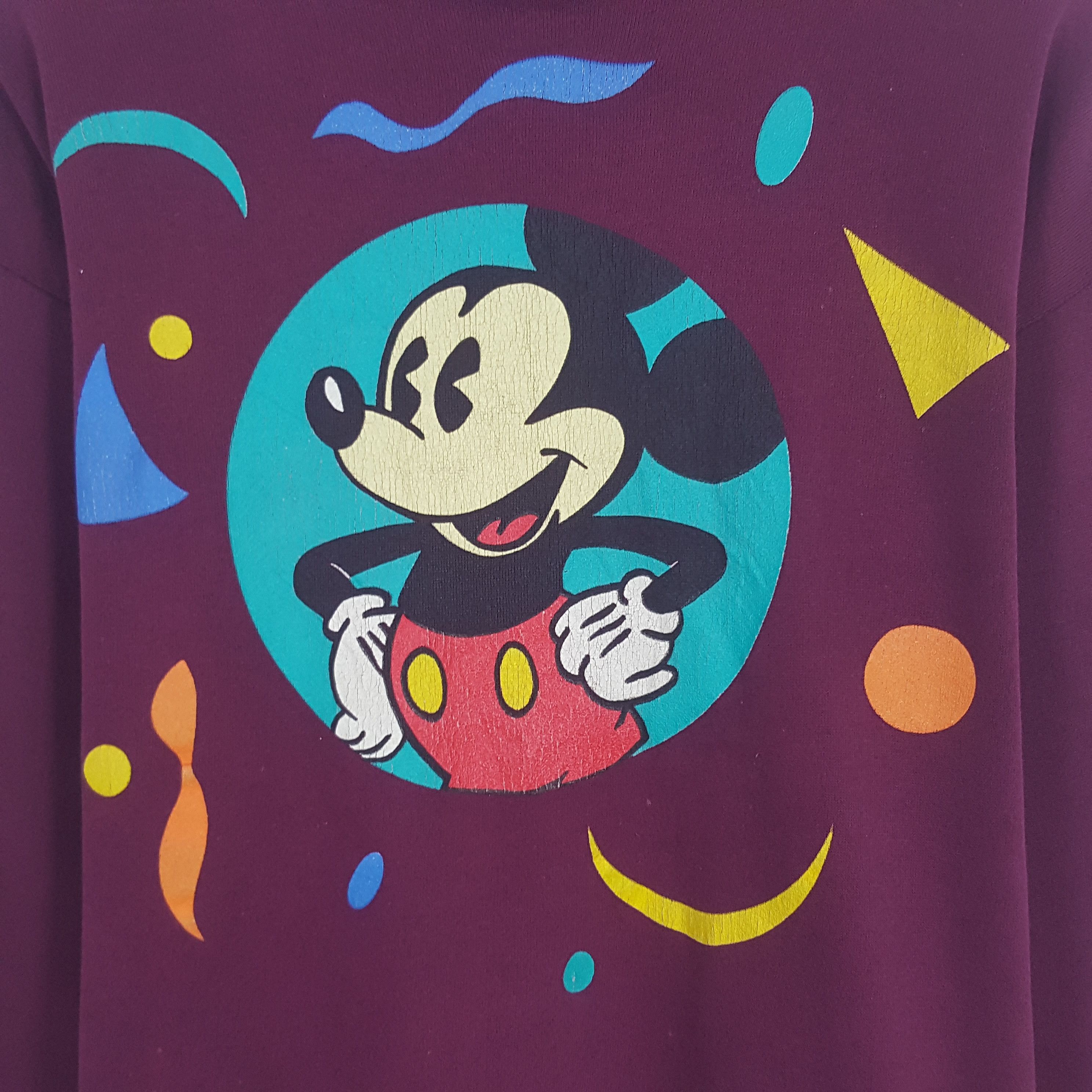 Disney × Mickey & Co. × Vintage Vintage Mickey Mouse Cartoon Sweatshirt Size US M / EU 48-50 / 2 - 2 Thumbnail