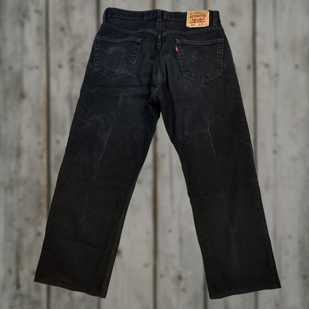 Levi's VINTAGE Levi's Denim Jeans 505 Black Regular Fit 5-Pocket Men's W36 Straight Zip Closure Size US 36 / EU 52 - 1 Thumbnail